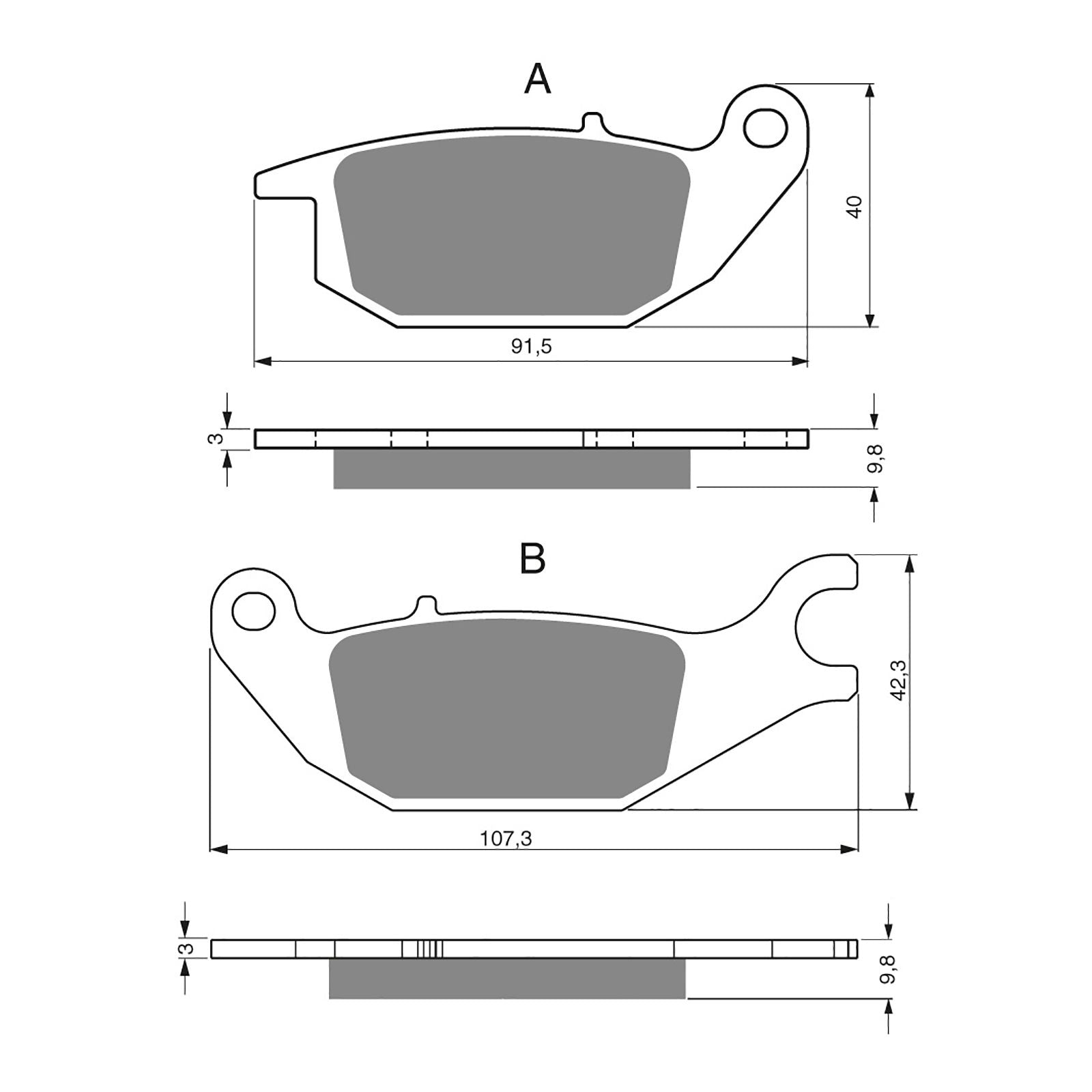 New GOLDFREN Brake Pad - S3 Sintered Sports (PBPH303) #GF221S3