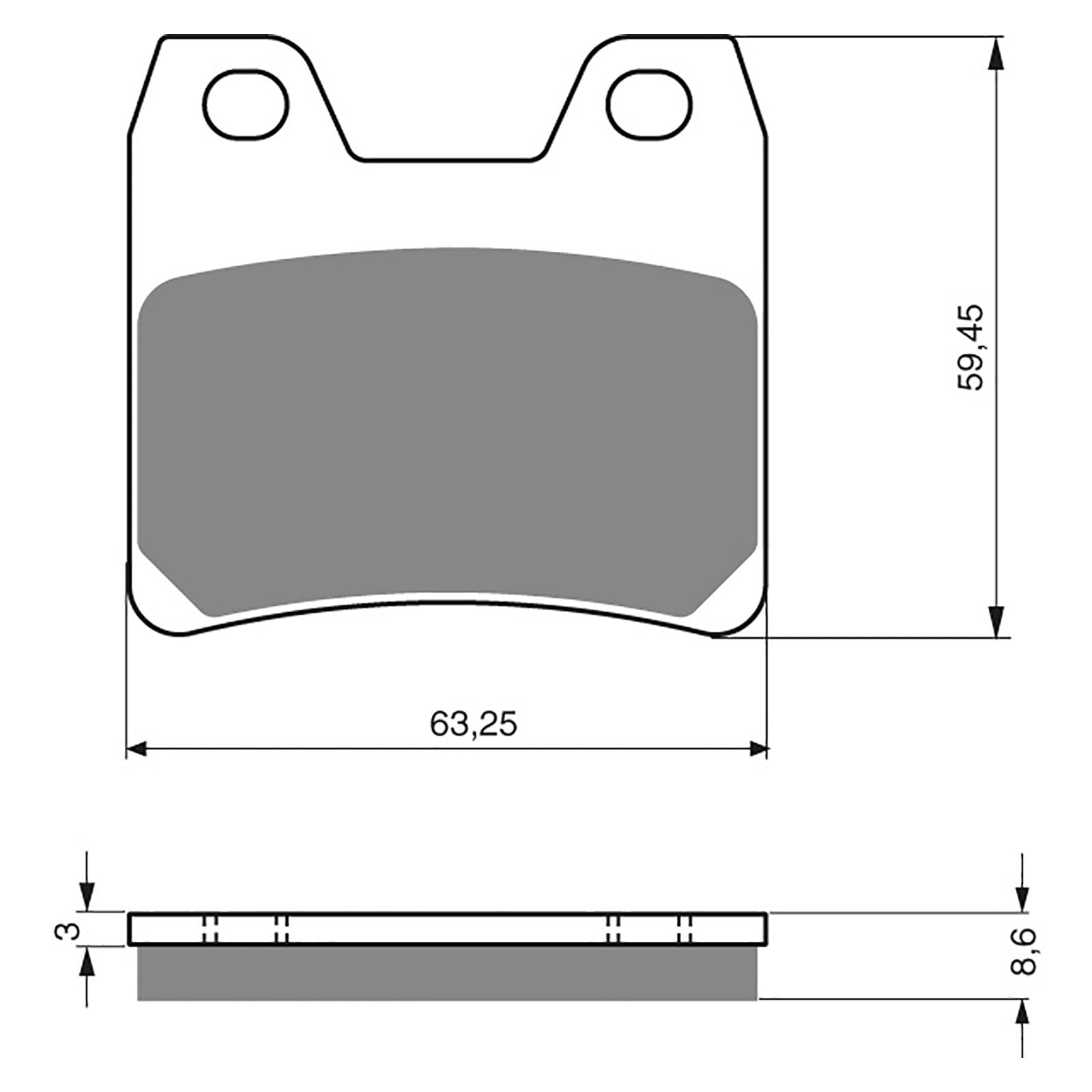 New GOLDFREN Brake Pad - S3 Sintered Sports (PBPH308) #GF222S3