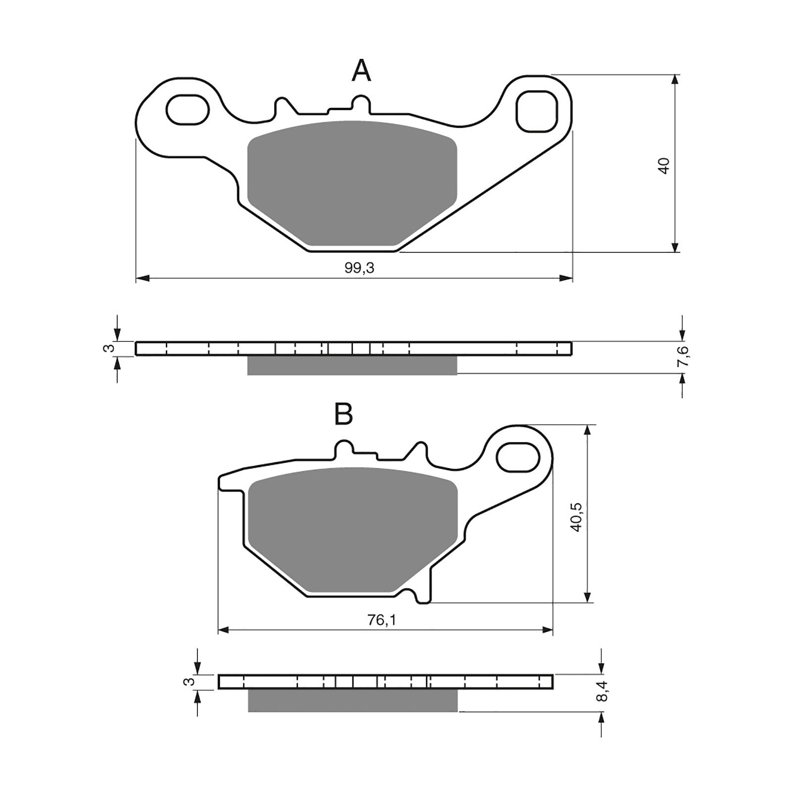 New GOLDFREN Brake Pad - K5 Off-Road Racing (PBPR348) #GF226K5