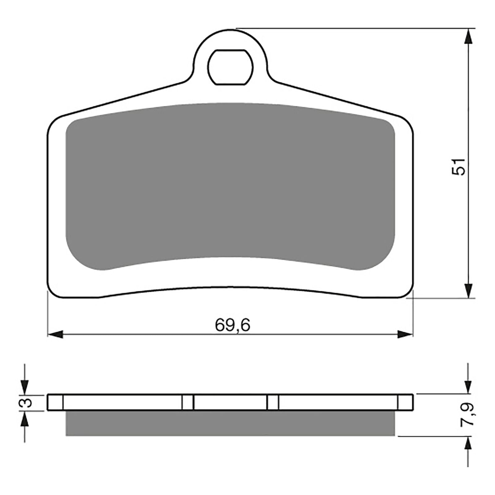 New GOLDFREN Brake Pad - S3 Sintered Sports #GF233S3