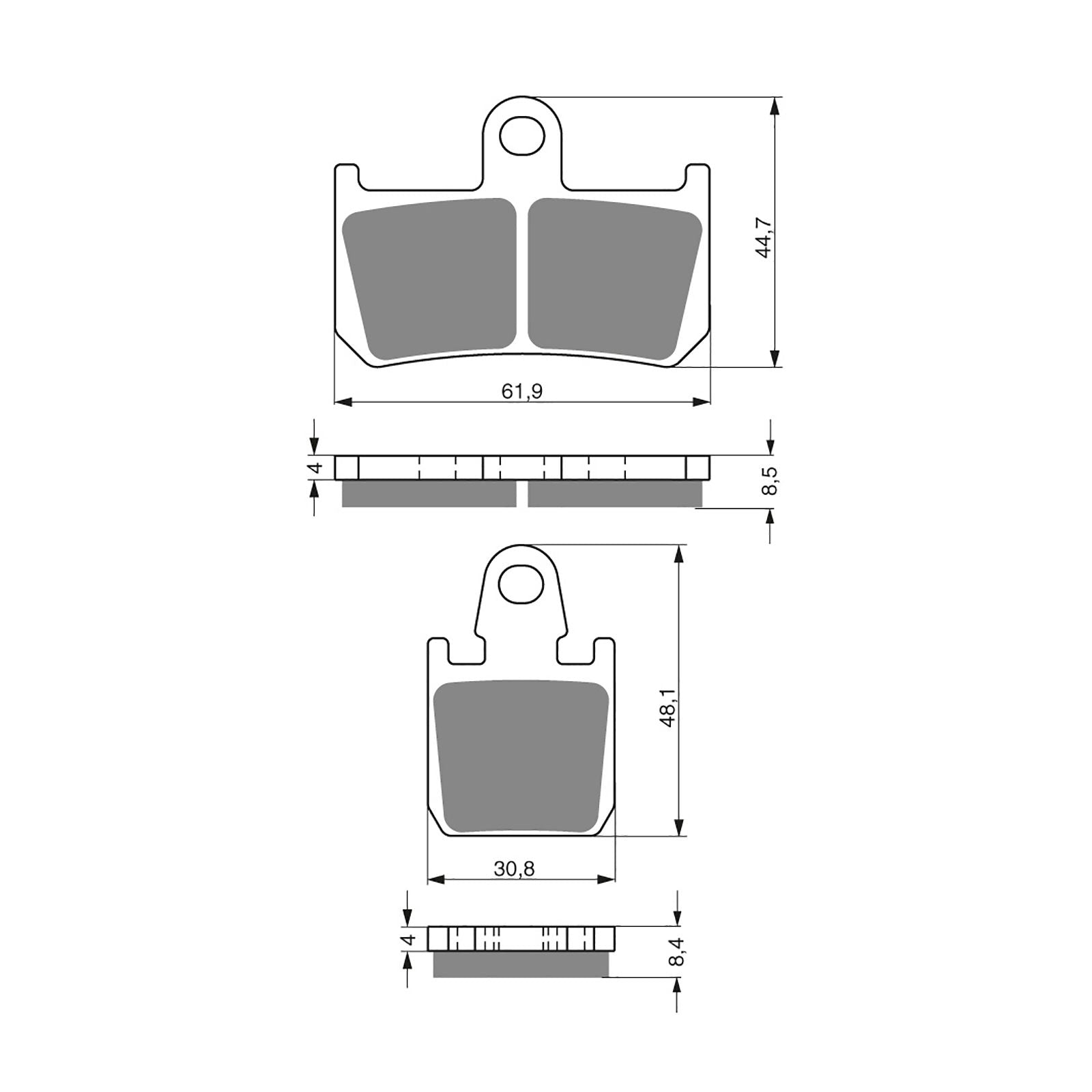 New GOLDFREN Brake Pad - S3 Sintered Sports (PBPH384) #GF246S3