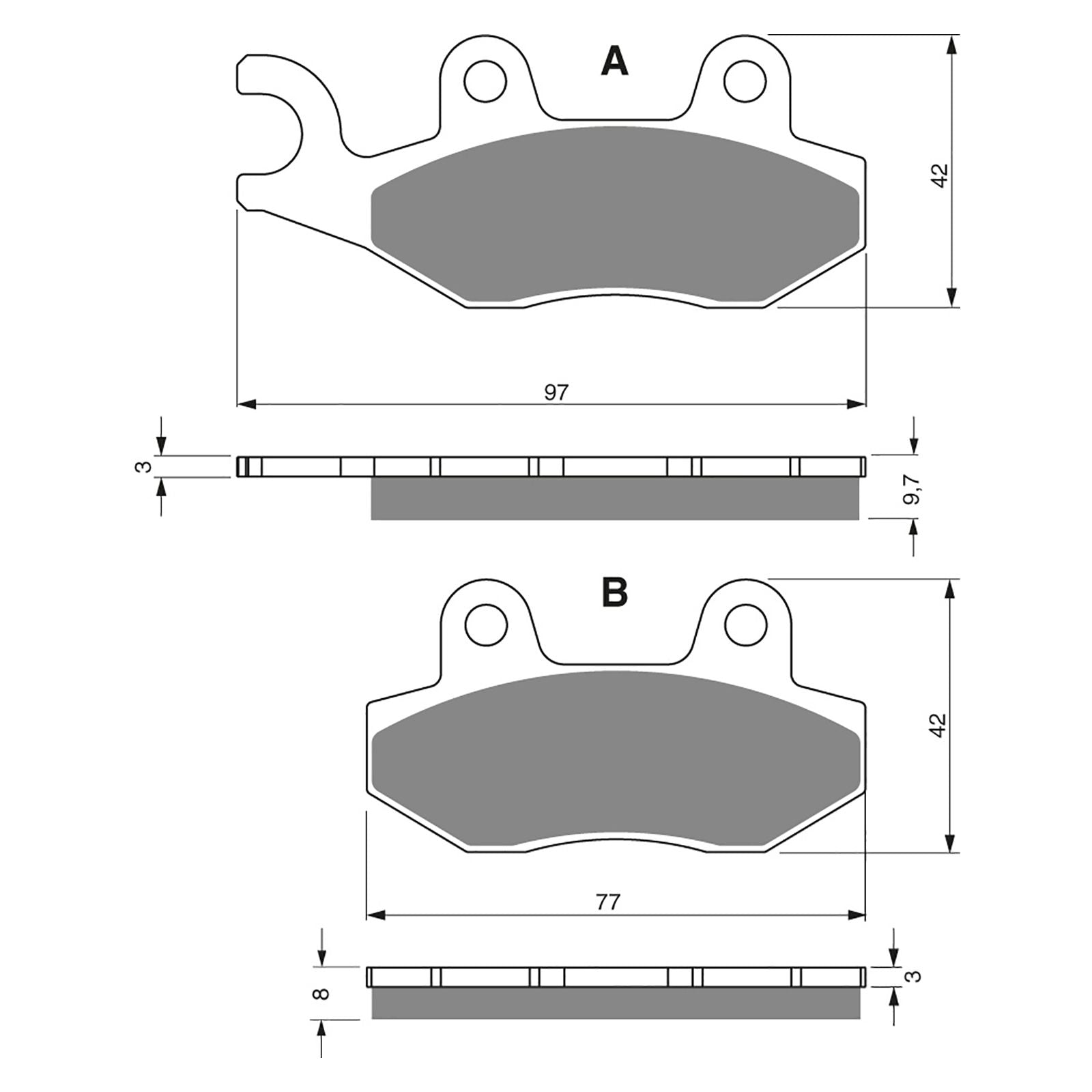 New GOLDFREN Brake Pad - S3 Sintered Sports (PBPH251) #GF247S3