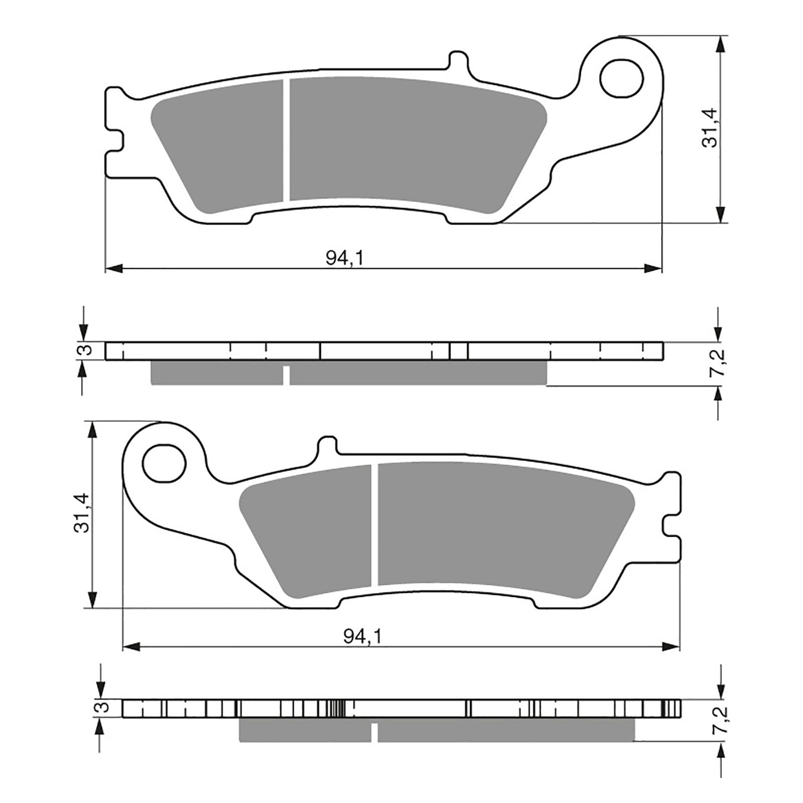 New GOLDFREN Brake Pad - K5 Off-Road Racing (PBPR392) #GF248K5