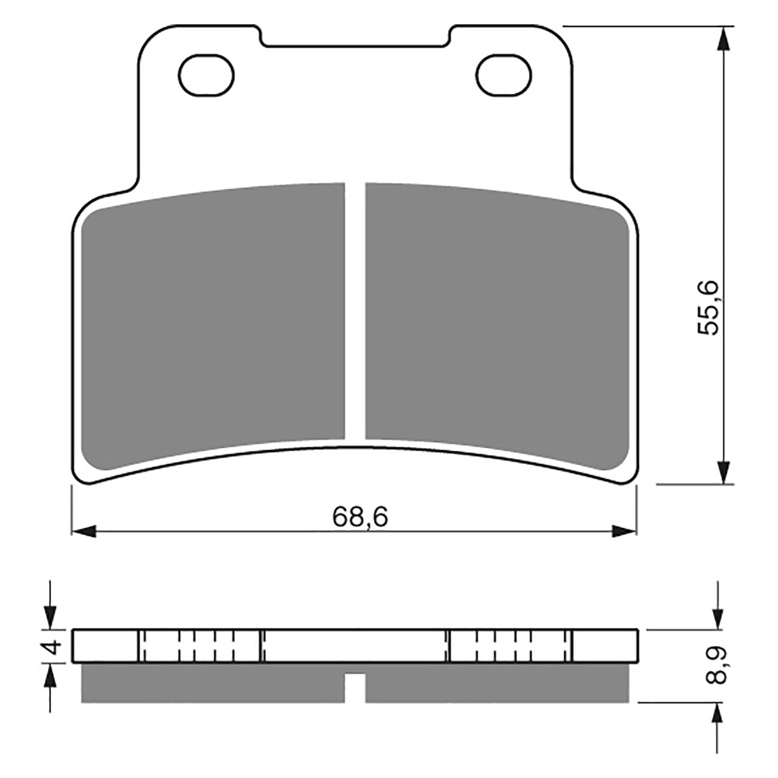 New GOLDFREN Brake Pad - S3 Sintered Sports (Pbp377) #GF251S3