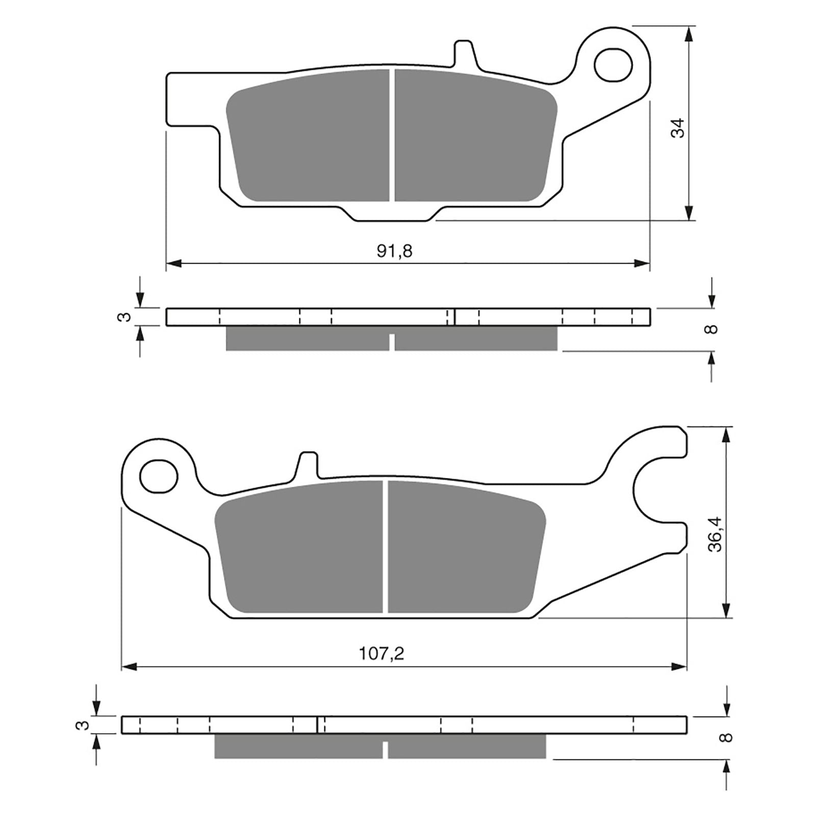 New GOLDFREN Brake Pad - K5 Off-Road Racing (PBPR385) #GF252K5