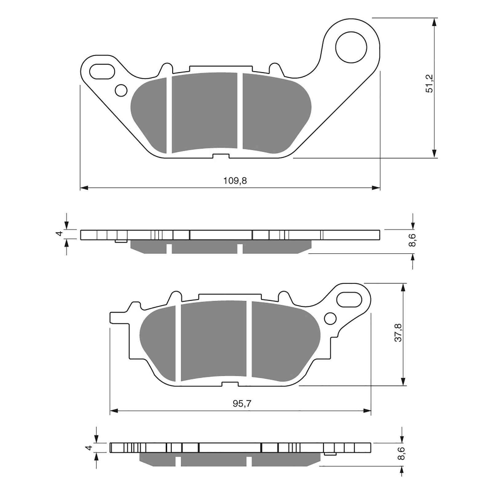 New GOLDFREN Brake Pad - S3 Sintered Sports (Pbp404Sc) #GF264S3