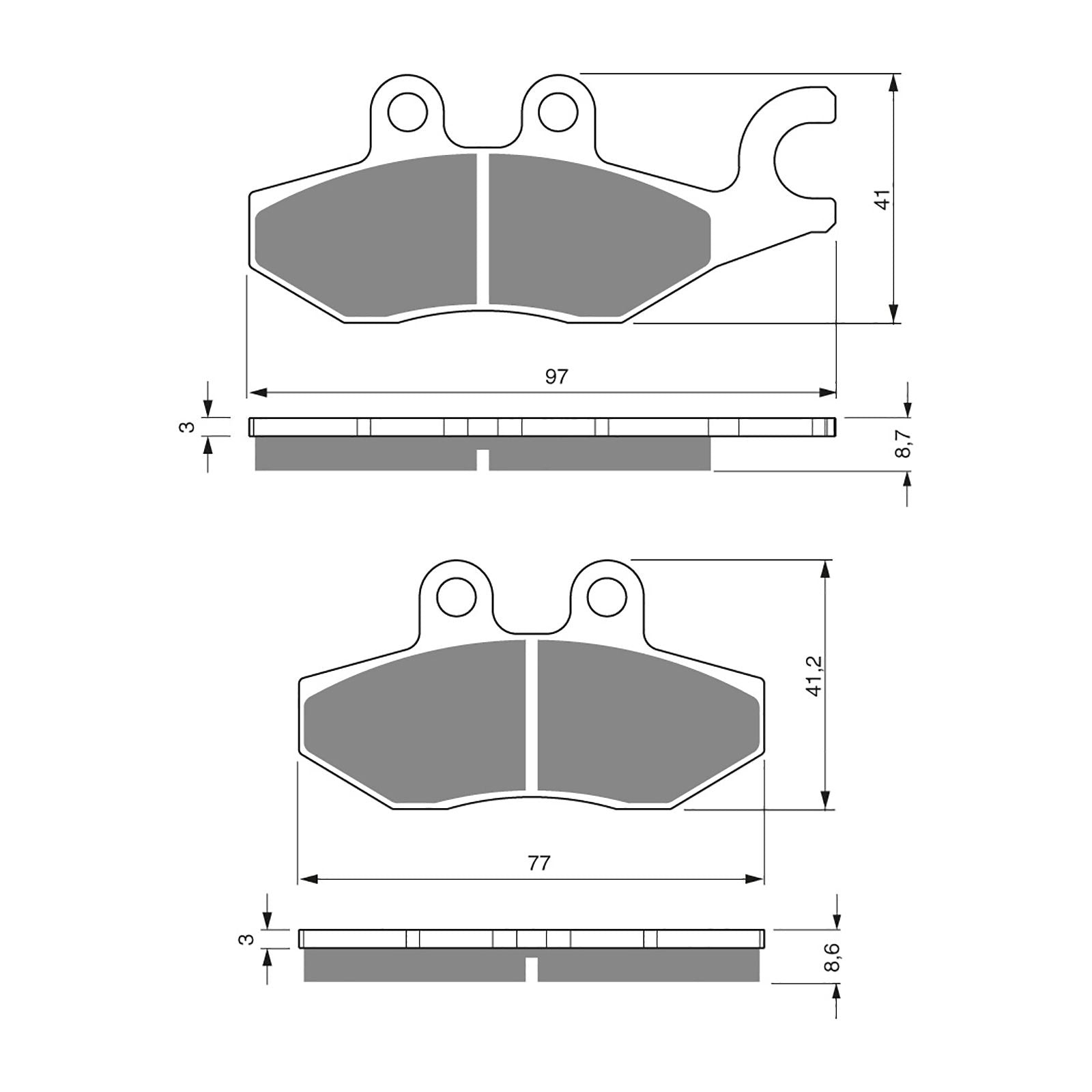 New GOLDFREN Brake Pad - S3 Sintered Sports #GF266S3