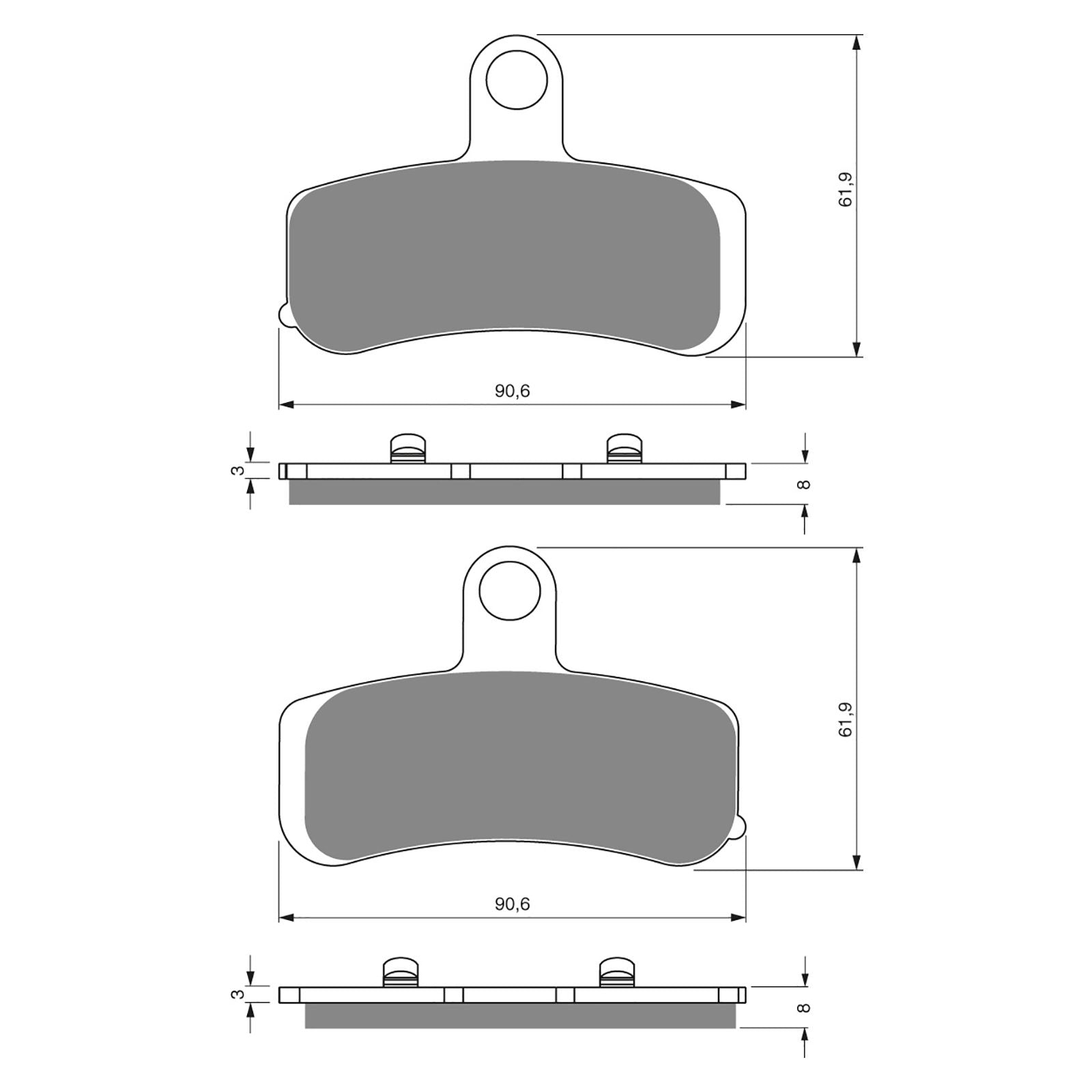 New GOLDFREN Brake Pad - S3 Sintered Sports (PBPH398) #GF275S3