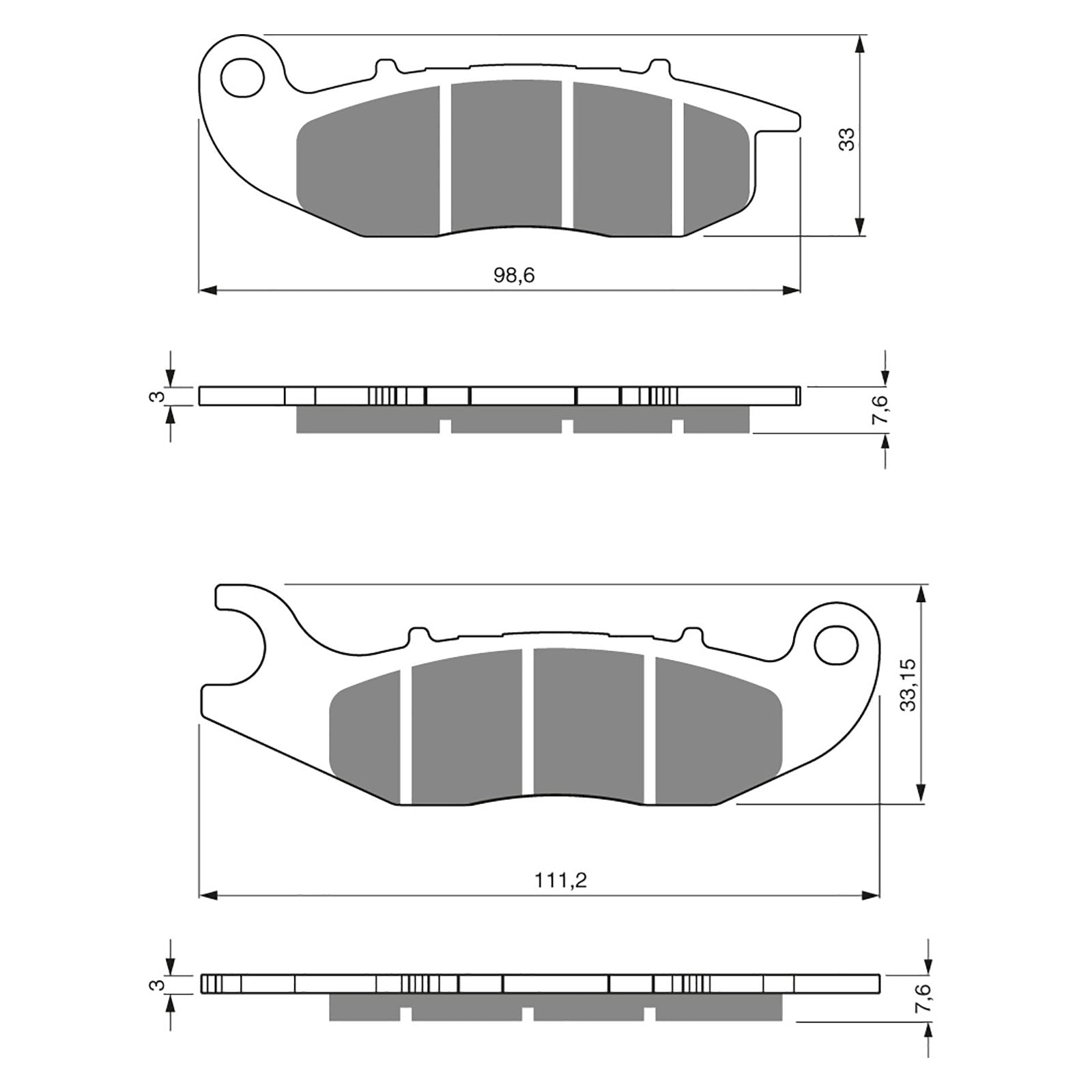 New GOLDFREN Brake Pad - K5 Off-Road Racing #GF278K5