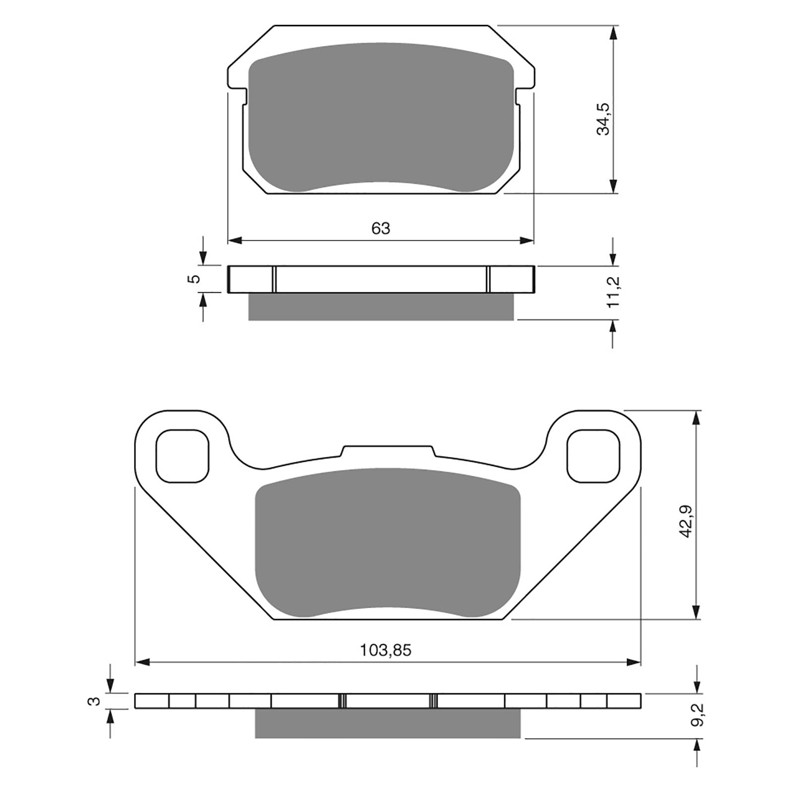 New GOLDFREN Brake Pad - K5 Off-Road Racing #GF283K5