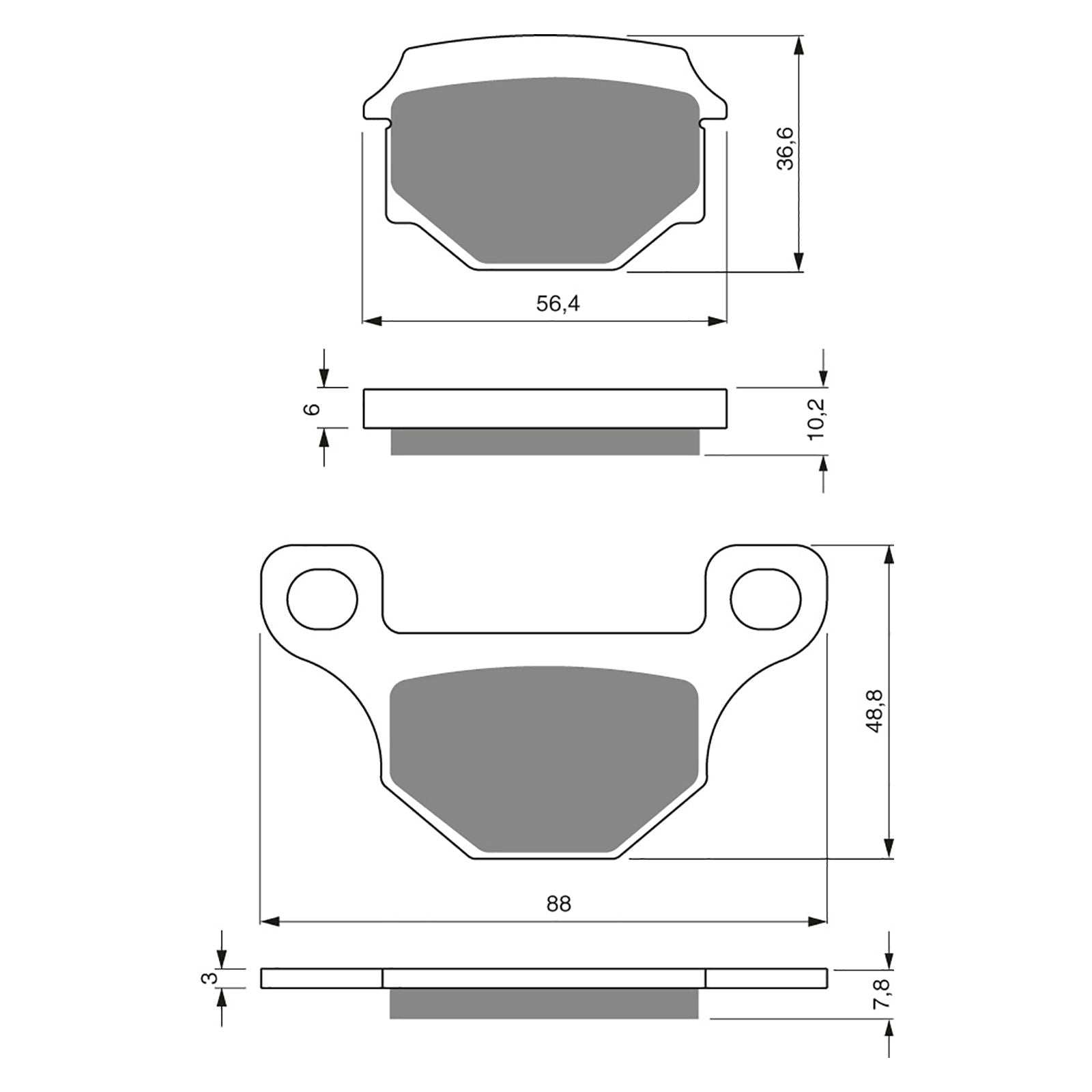 New GOLDFREN Brake Pad - S3 Sintered Sports (Pbp130) #GF289S3