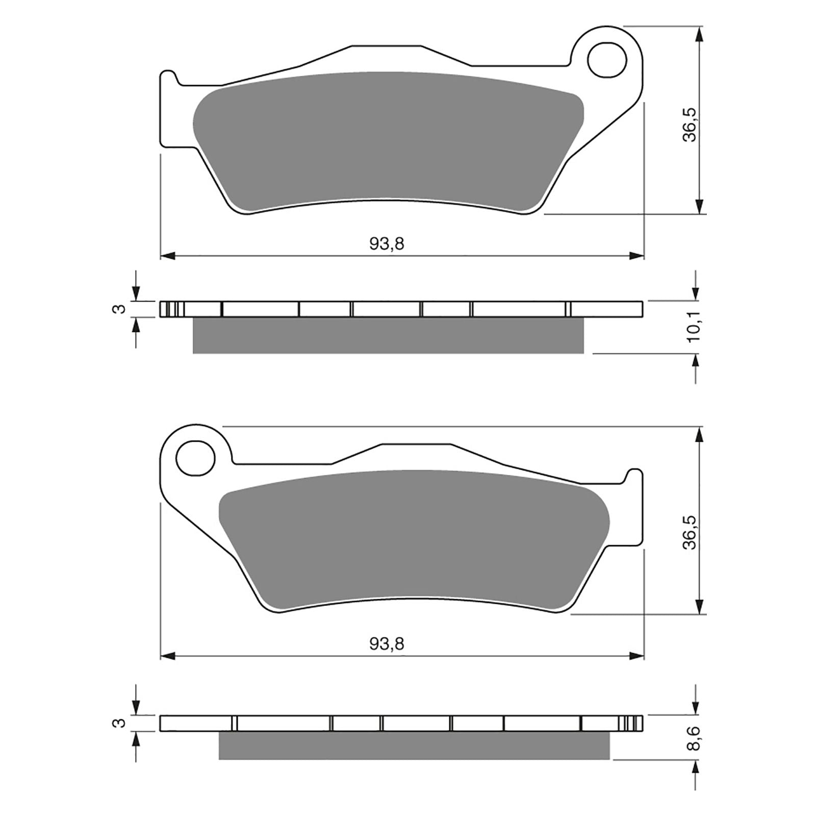 New GOLDFREN Brake Pad - S3 Sintered Sports (PBPH323) #GF292S3