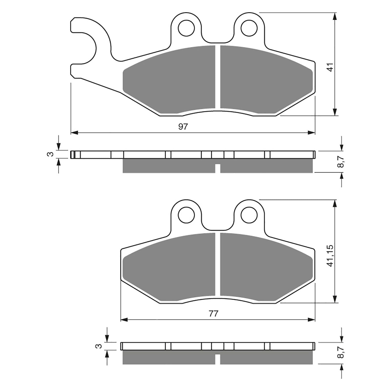 New GOLDFREN Brake Pad - S3 Sintered Sports #GF293S3