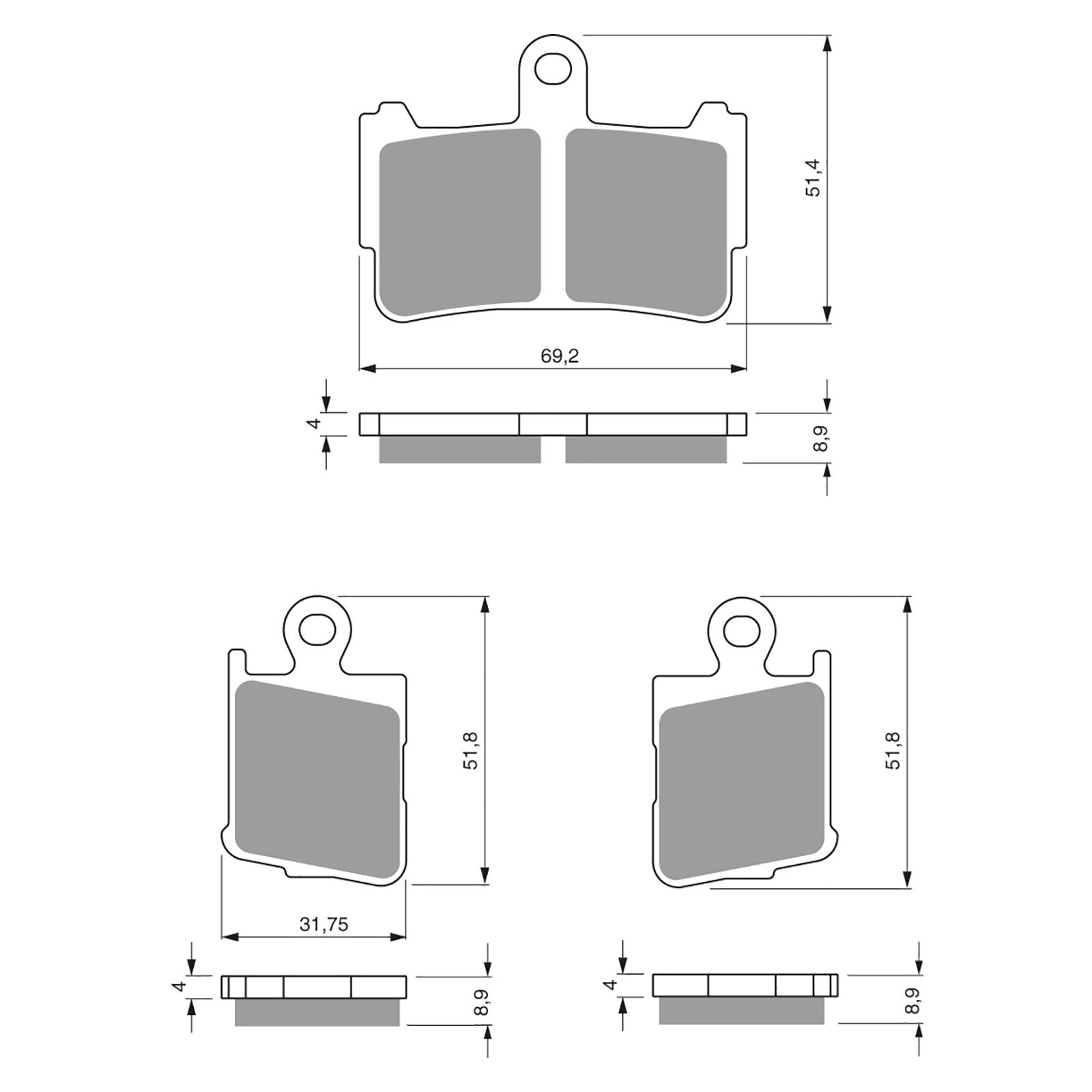 New GOLDFREN Brake Pad - S3 Sintered Sports (PBPH431) #GF298S3