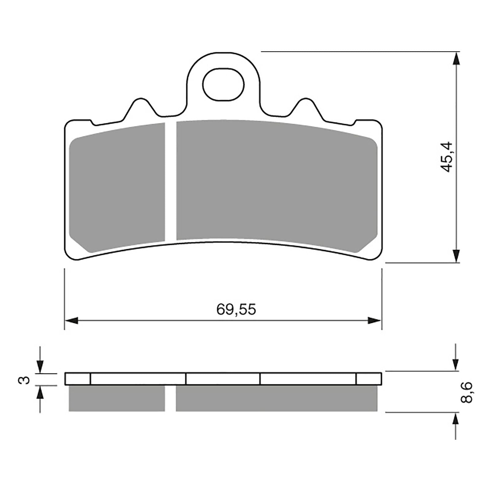 New GOLDFREN Brake Pad - S3 Sintered Sports (PBPH439) #GF305S3