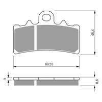 New GOLDFREN Brake Pad - S3 Sintered Sports (PBPH439) #GF305S3