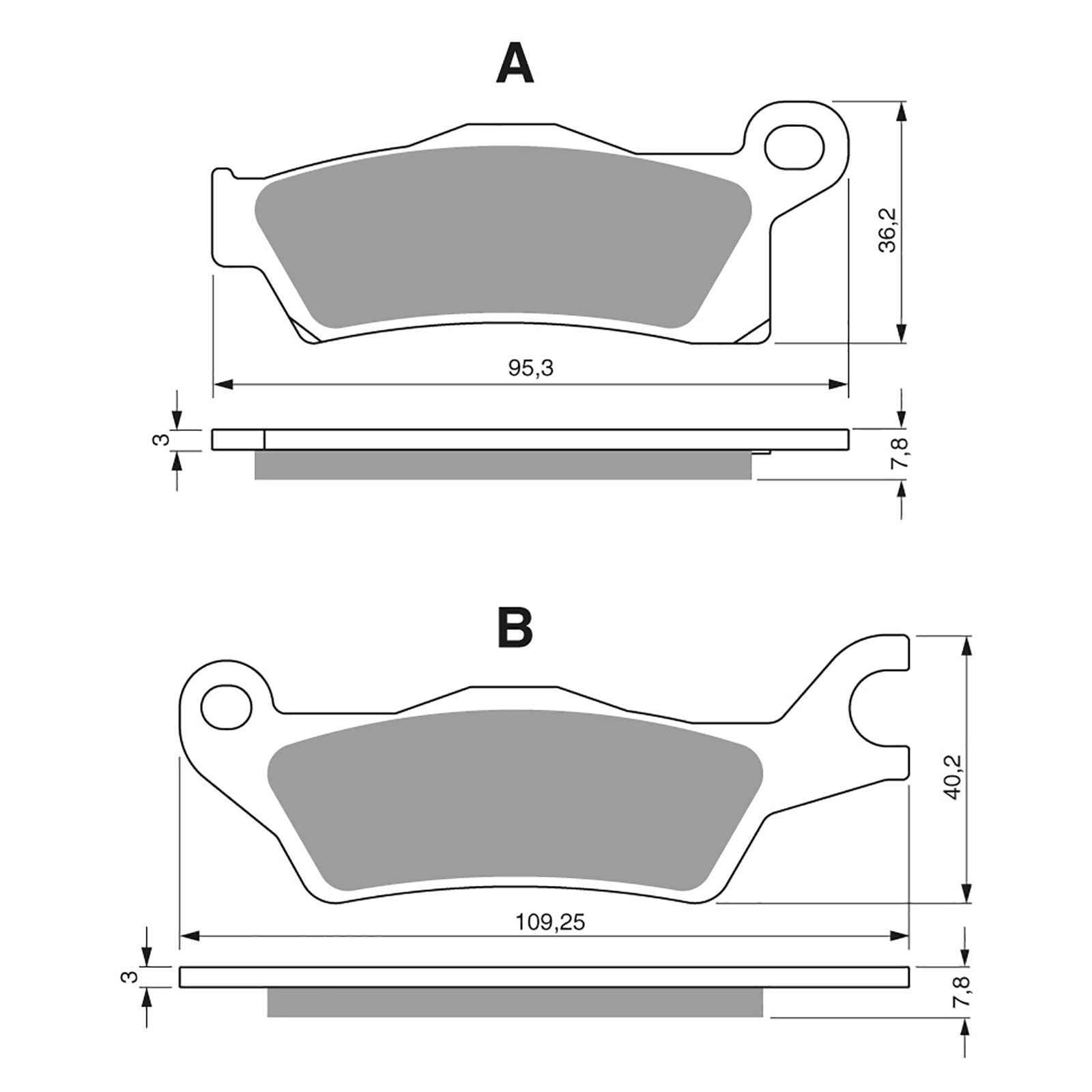 New GOLDFREN Brake Pad - K1 Sintered Off-Road #GF309K1