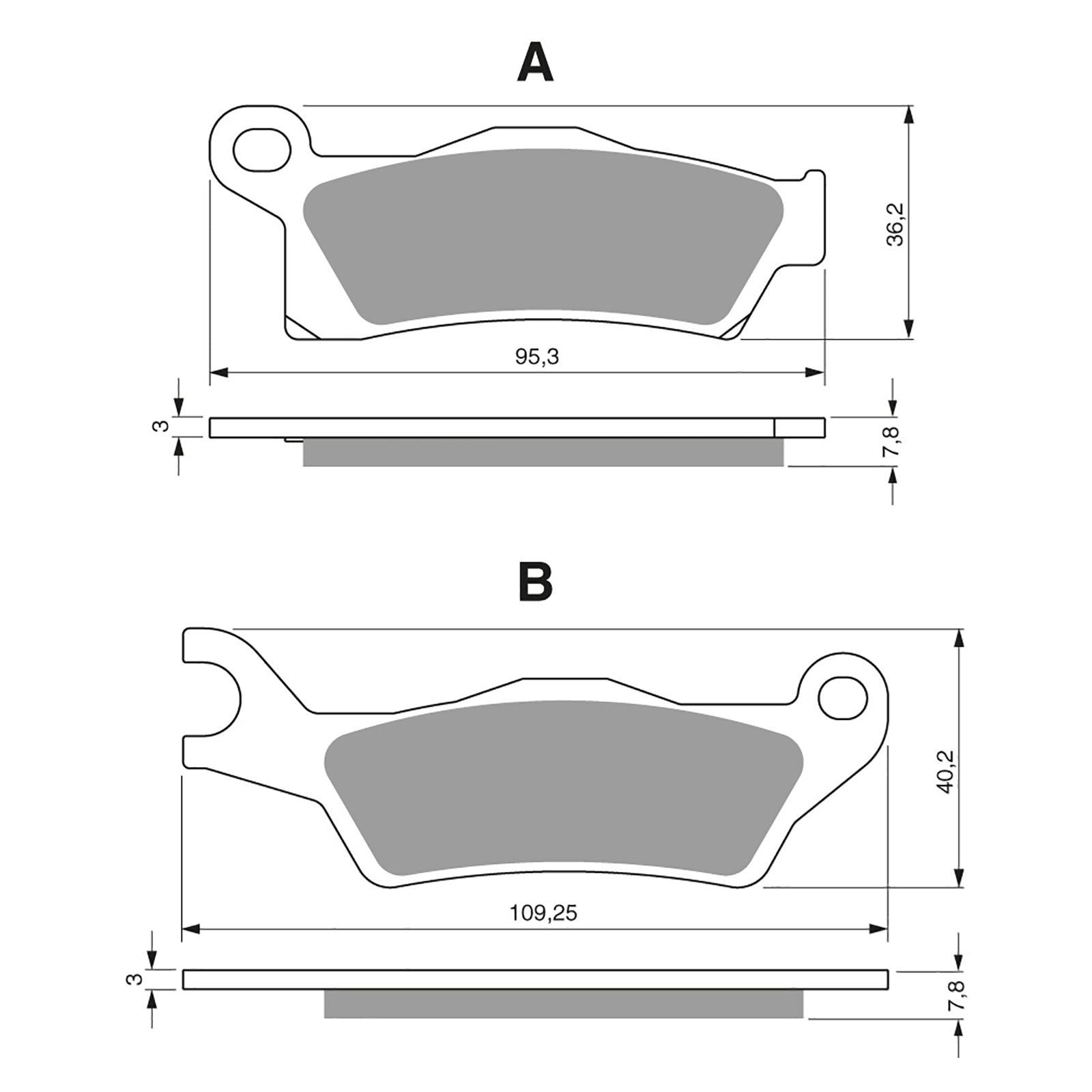 New GOLDFREN Brake Pad - K5 Off-Road Racing (PBPR450) #GF310K5