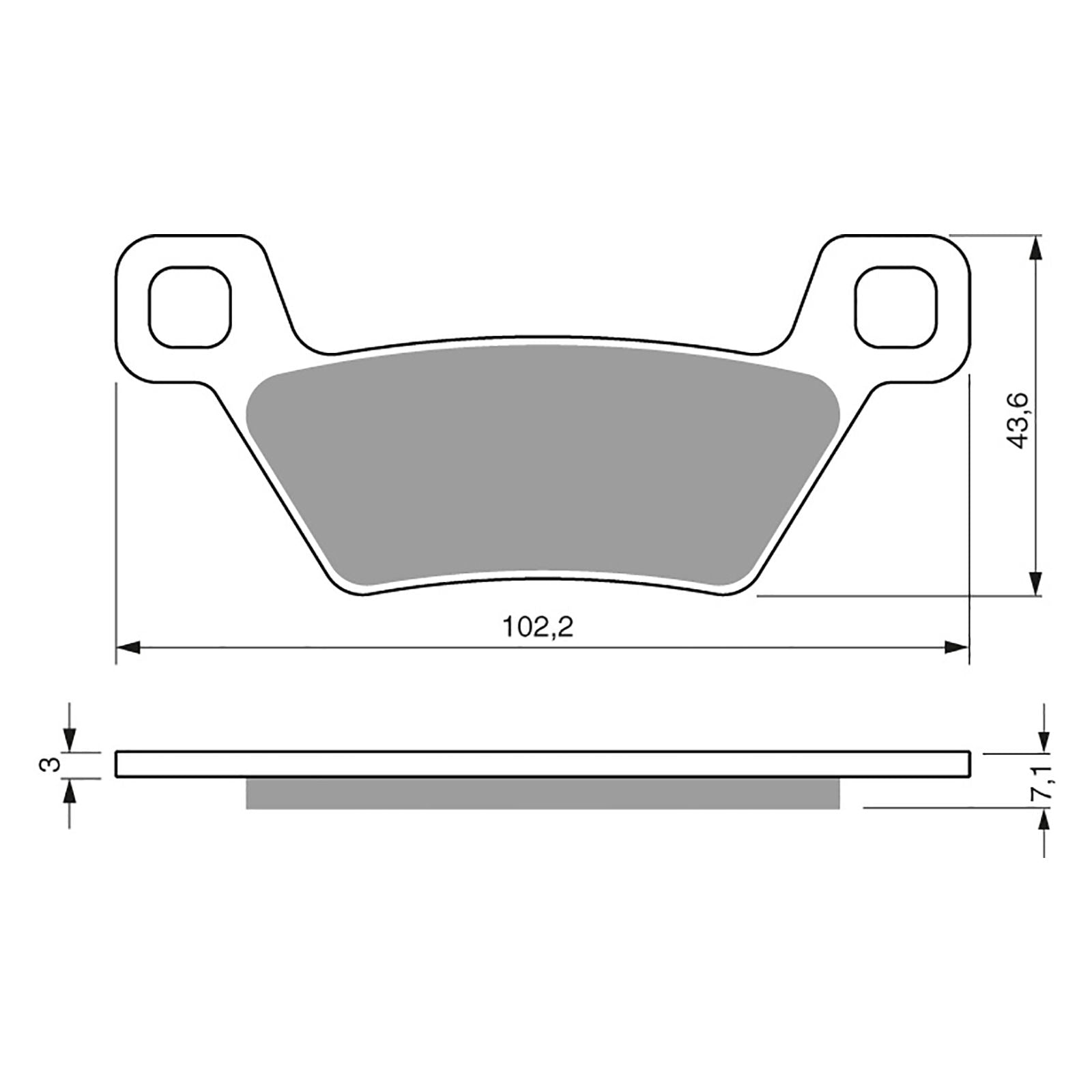 New GOLDFREN Brake Pad - K5 Off-Road Racing #GF314K5