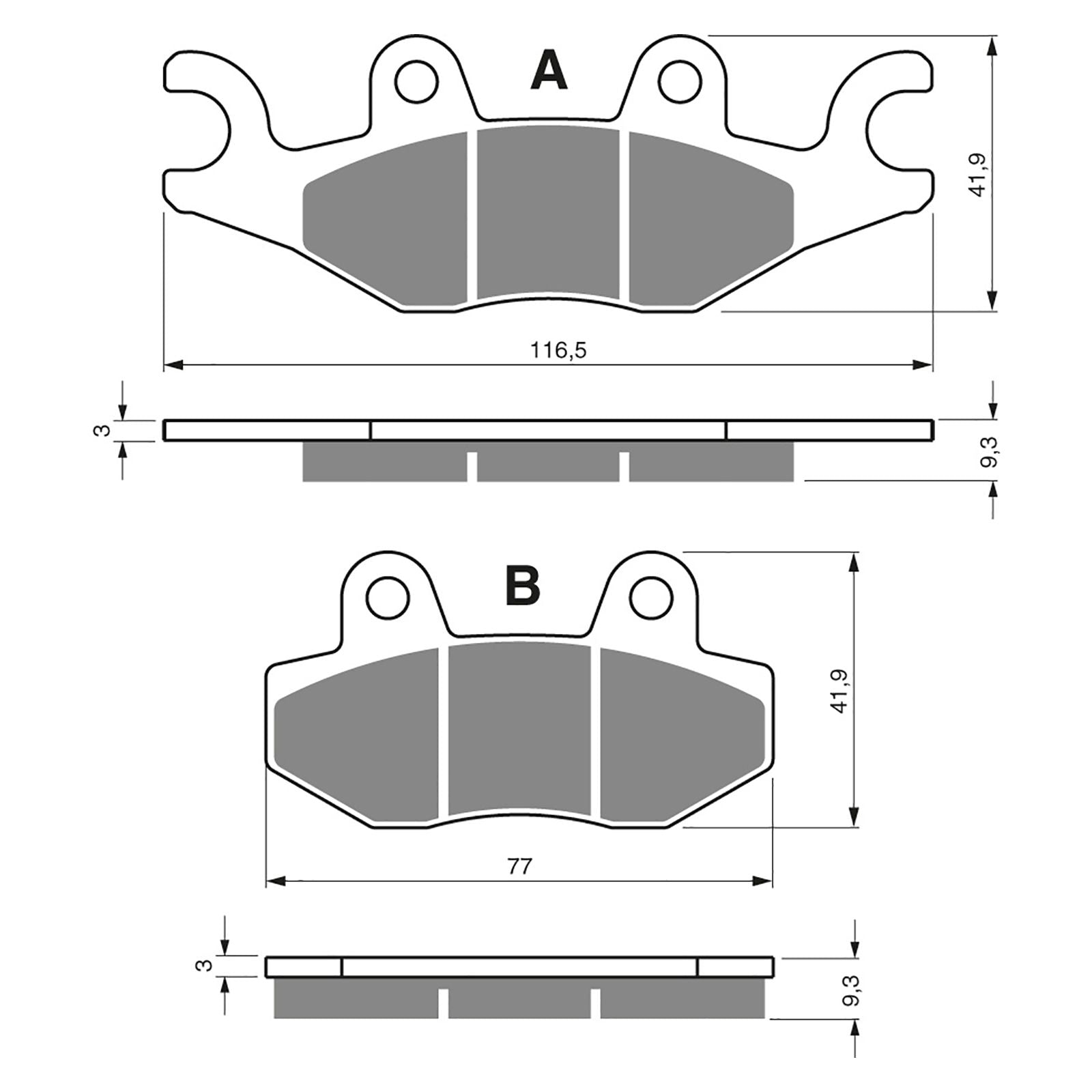 New GOLDFREN Brake Pad - S3 Sintered Sports #GF329S3