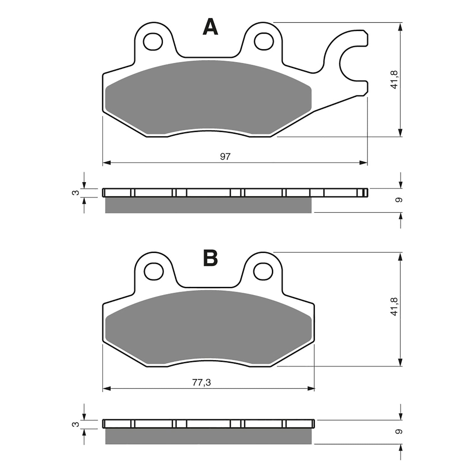 New GOLDFREN Brake Pad - S3 Sintered Sports (PBPH207) #GF332S3