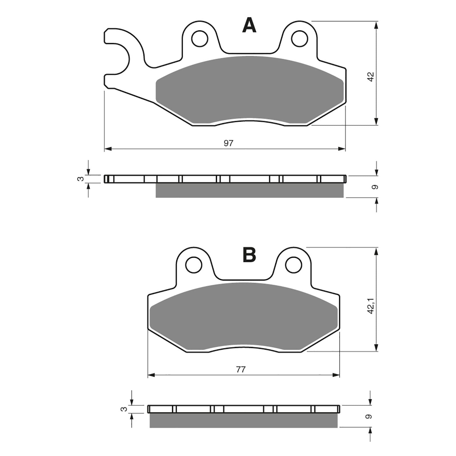 New GOLDFREN Brake Pad - S3 Sintered Sports (Pbp192) #GF334S3