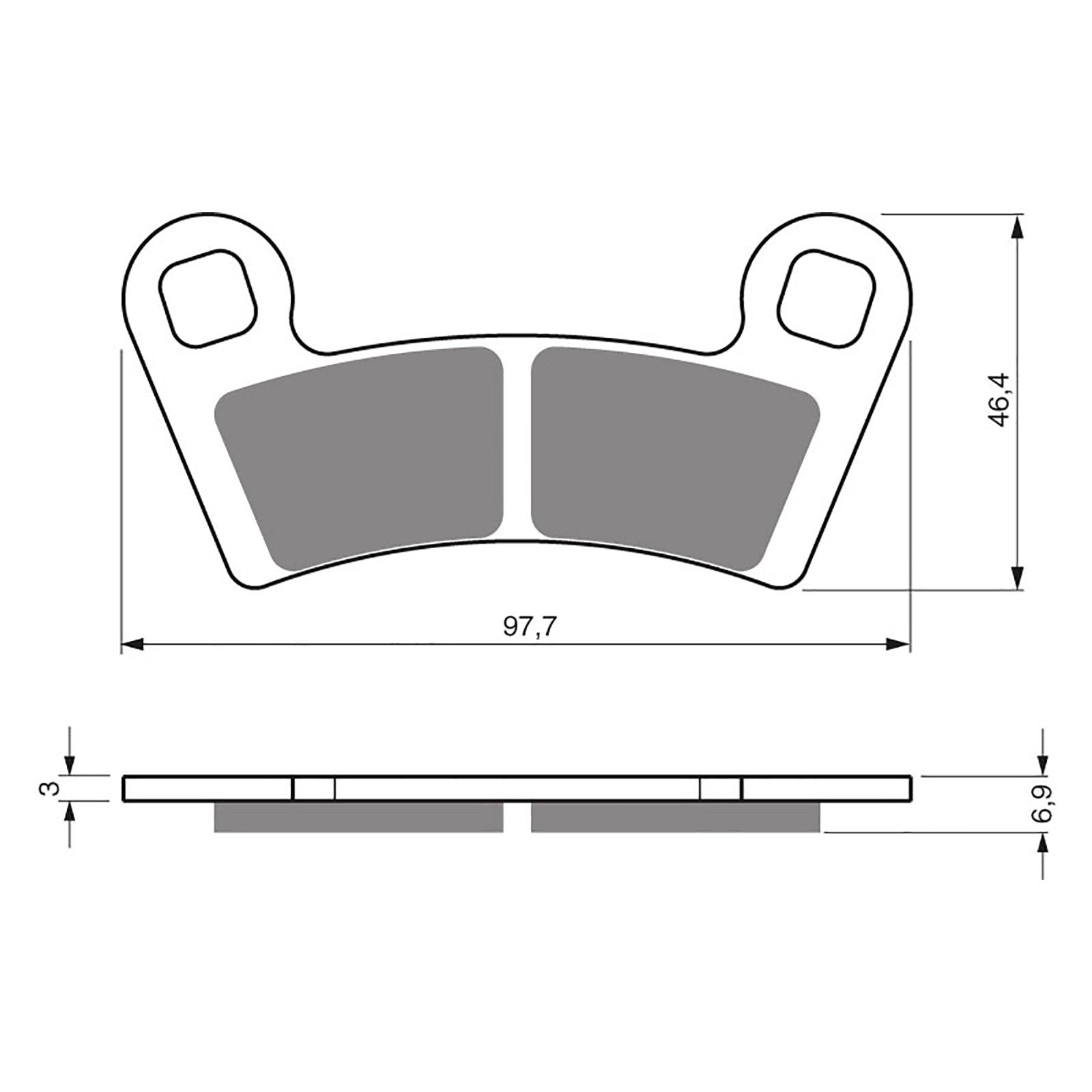 New GOLDFREN Brake Pad - K5 Off-Road Racing (PBPR397) #GF343K5