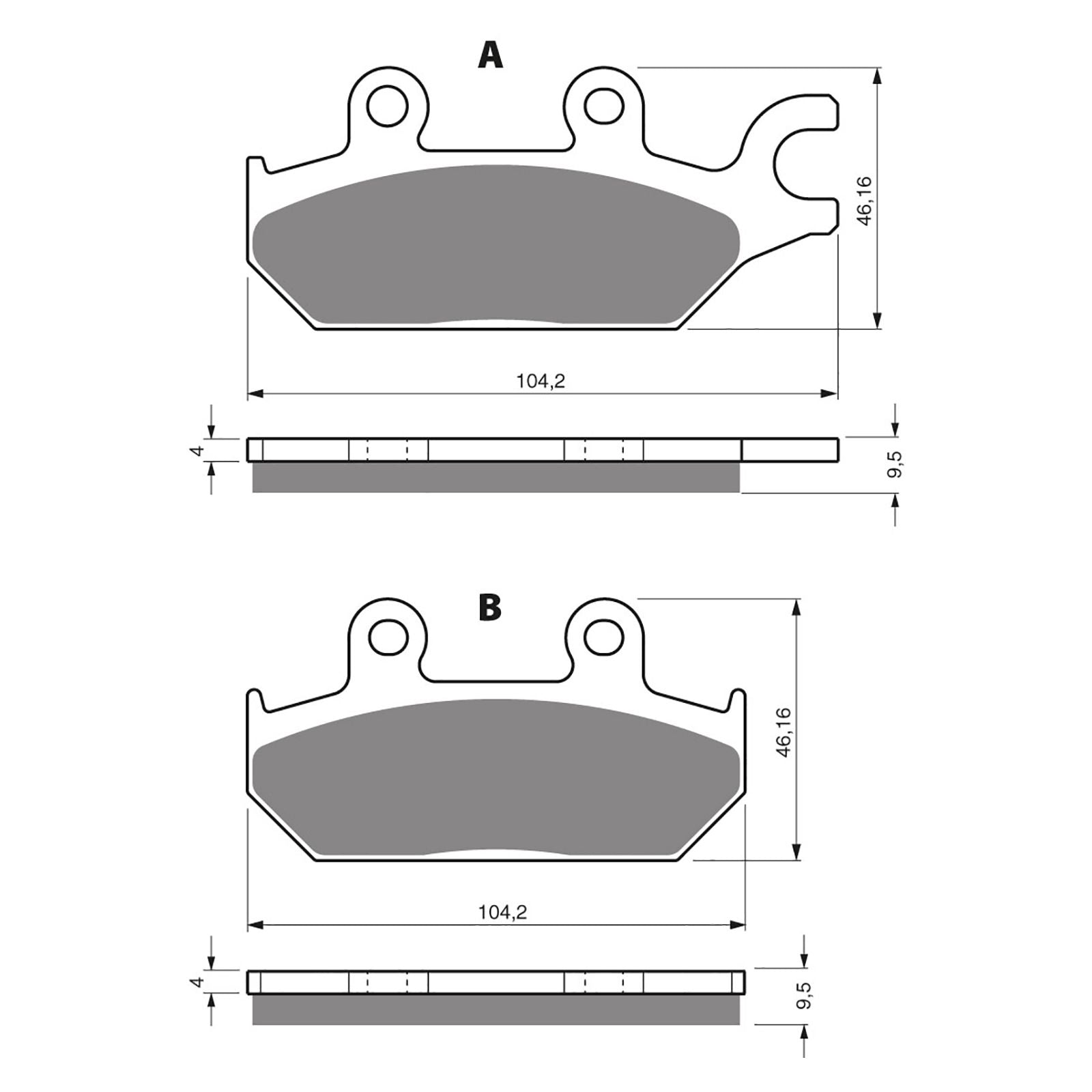 New GOLDFREN Brake Pad - K5 Off-Road Racing #GF345K5