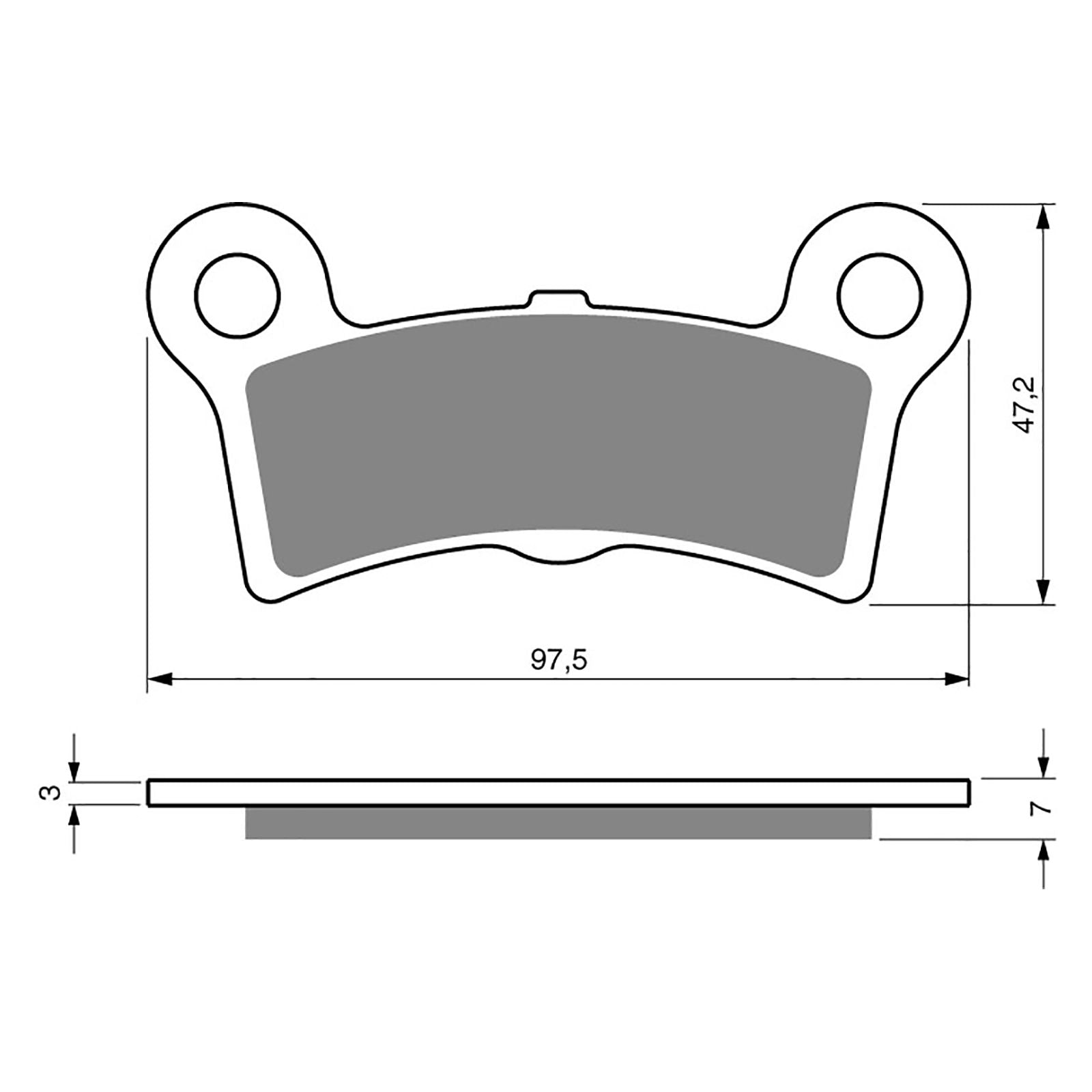 New GOLDFREN Brake Pad - S3 Sintered Sports (Pbp447) #GF354S3