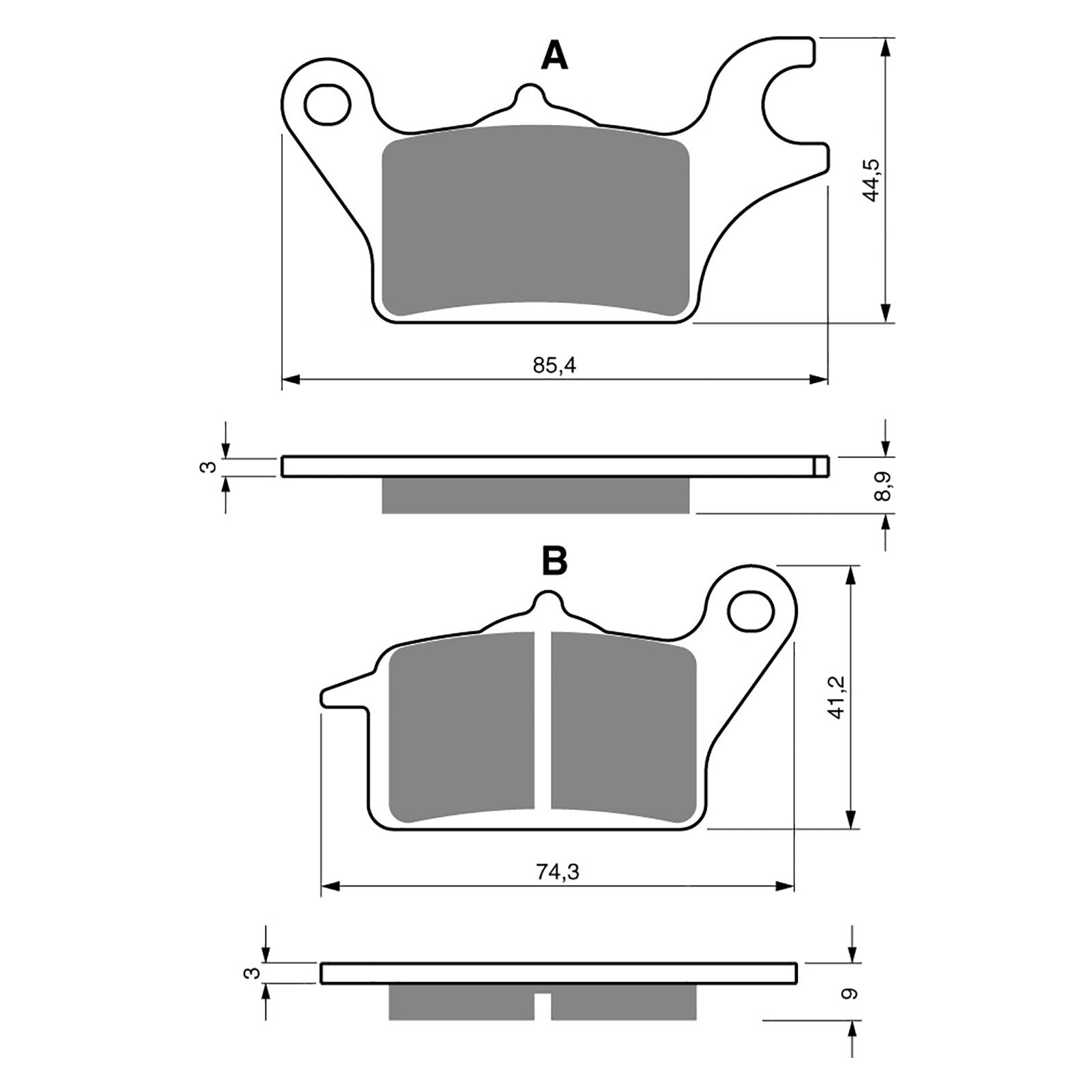 New GOLDFREN Brake Pad - S3 Sintered Sports (Pbp482) #GF357S3