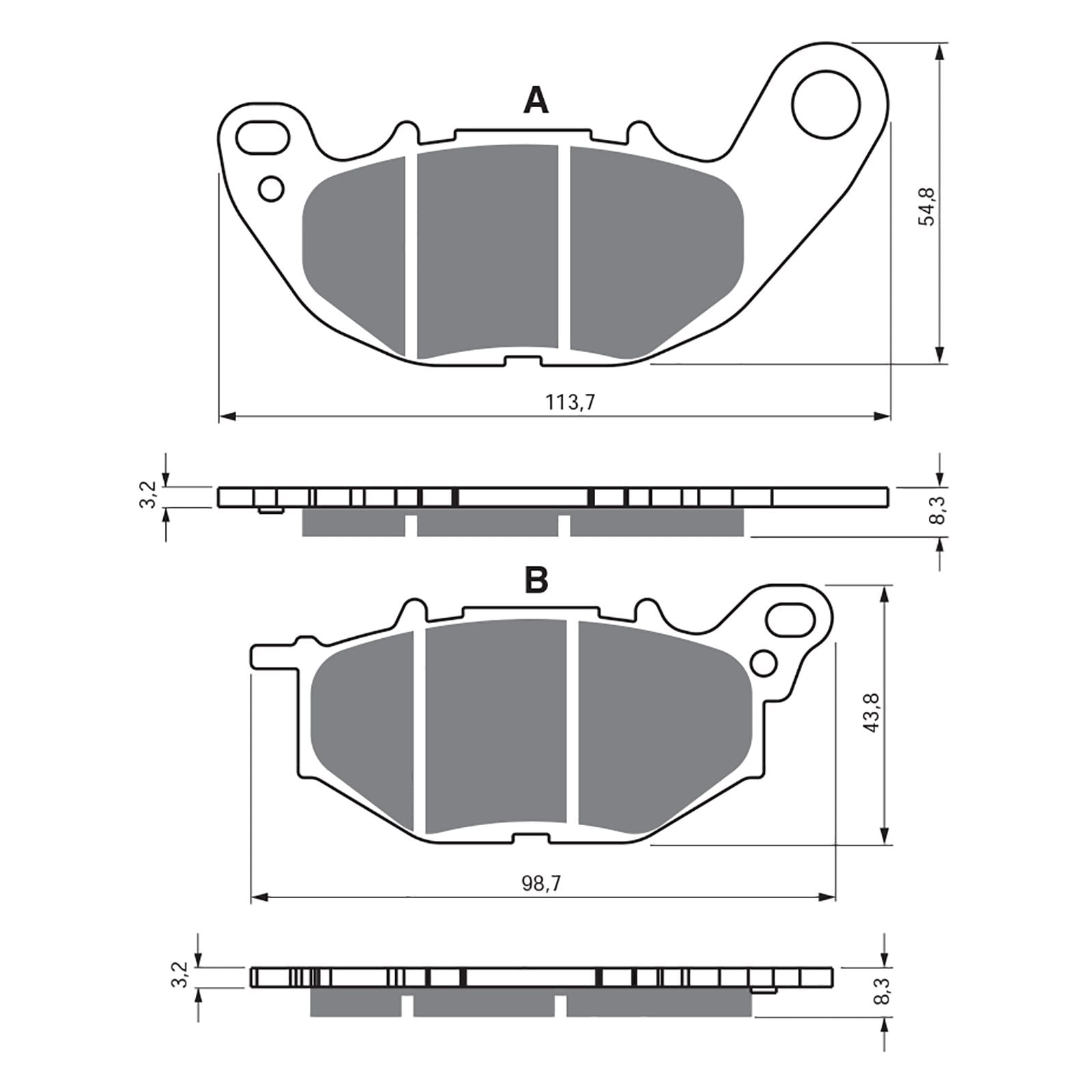 New GOLDFREN Brake Pad - S3 Sintered Sports (Pbp489) #GF369S3