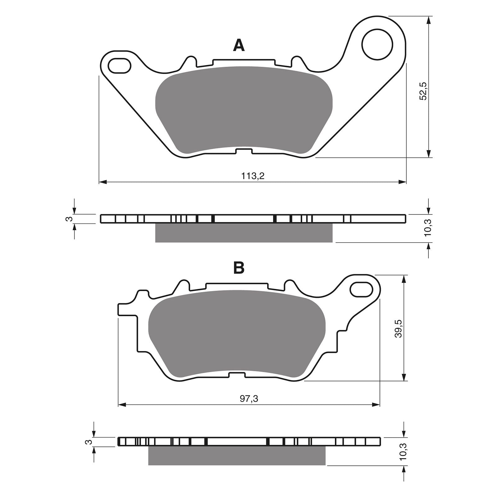 New GOLDFREN Brake Pad - S3 Sintered Sports (Pbp488) #GF370S3