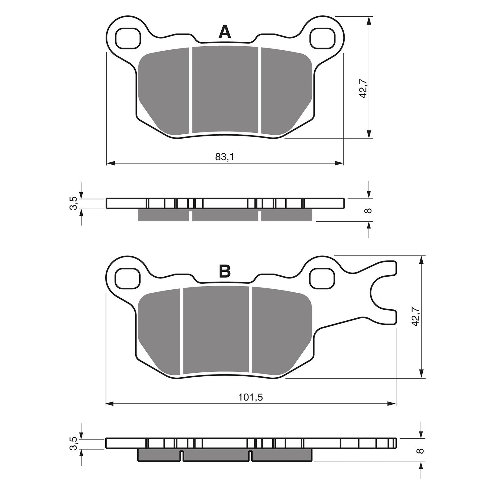 New GOLDFREN Brake Pad - K5 Off-Road Racing (PBPR509) #GF377K5