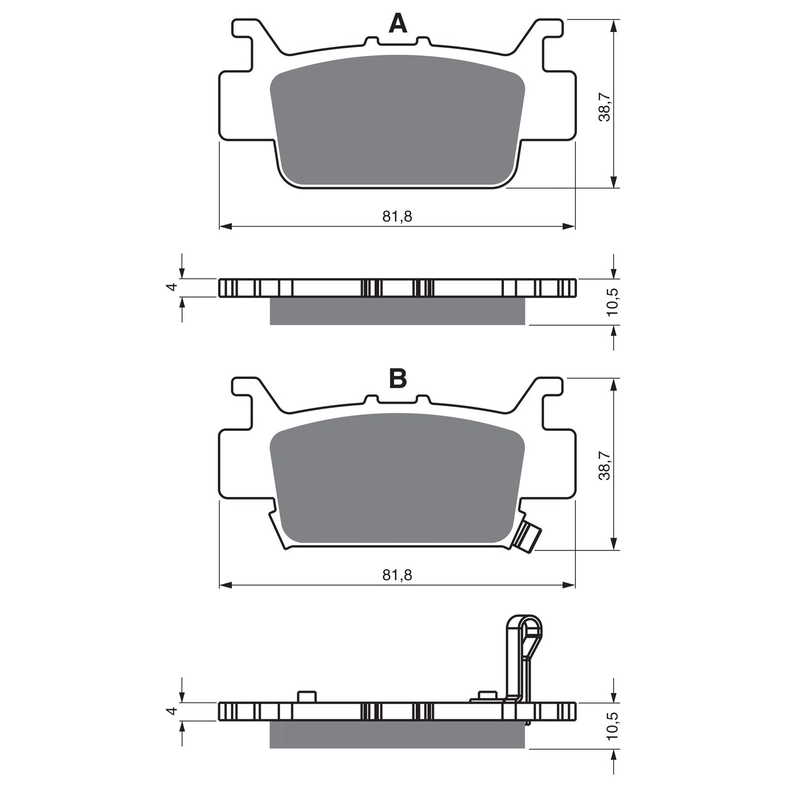 New GOLDFREN Brake Pad - K5 Off-Road Racing (PBPR524) #GF382K5