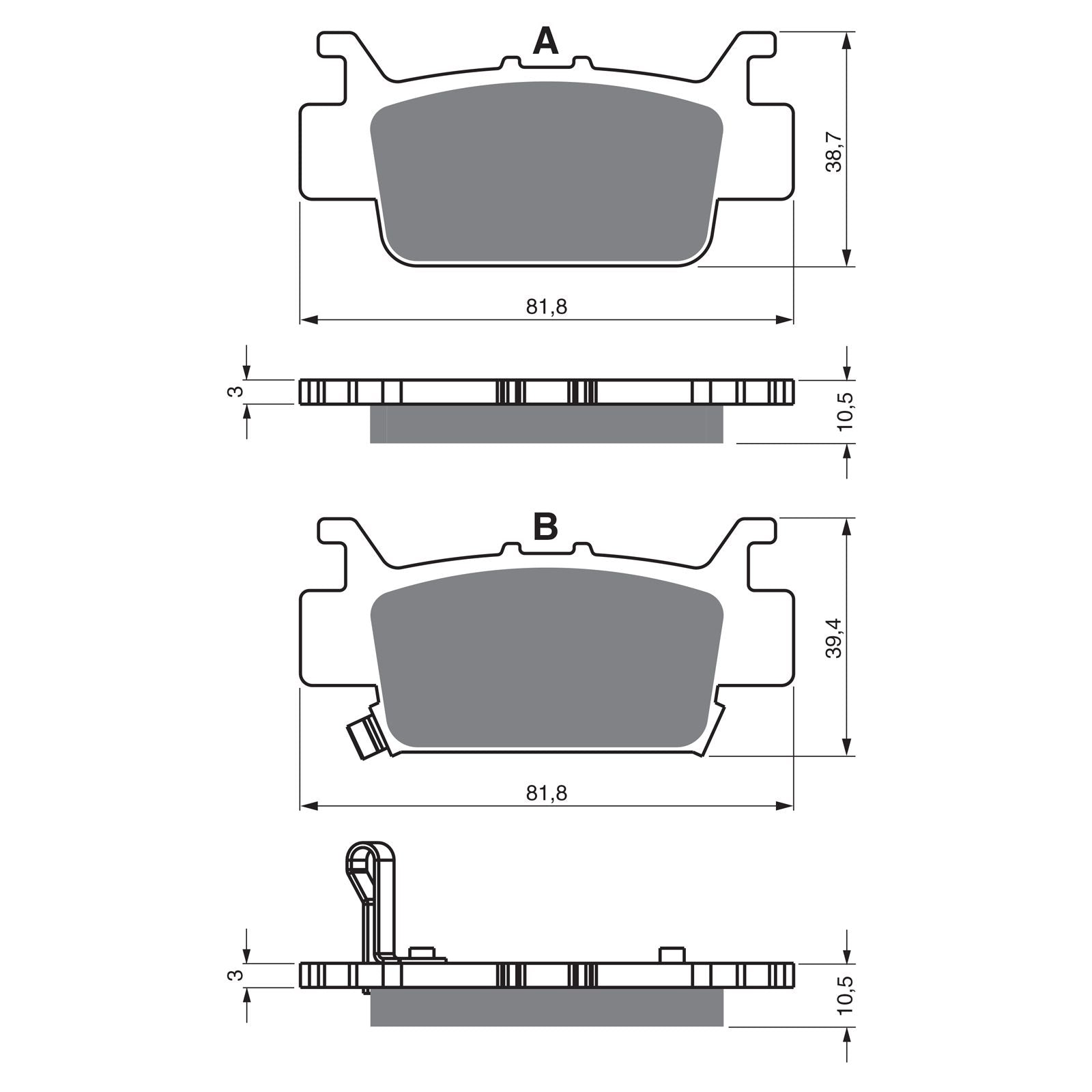 New GOLDFREN Brake Pad - K5 Off-Road Racing (PBPR525) #GF385K5