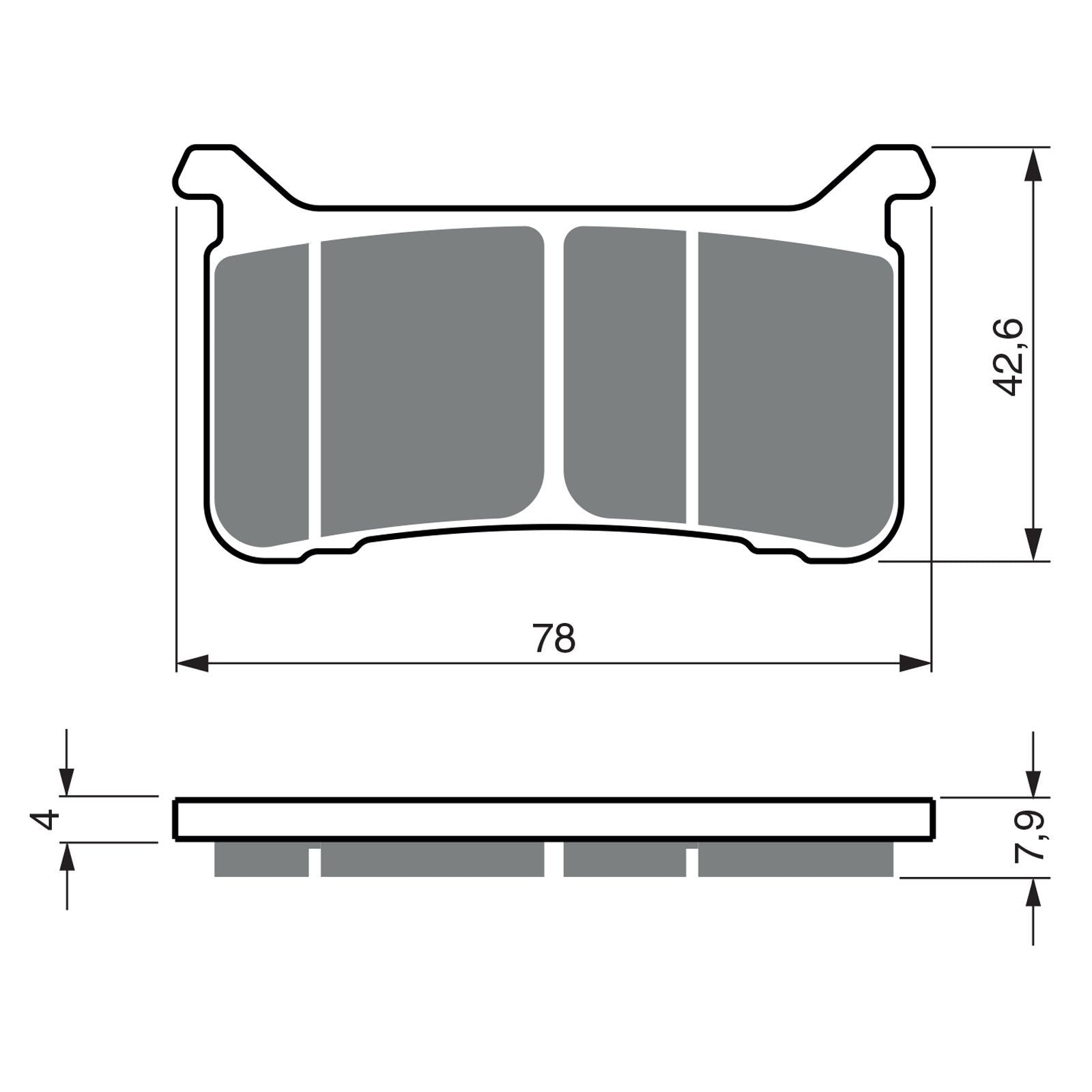 New GOLDFREN Brake Pad - S33 Sintered Racing #GF386S33