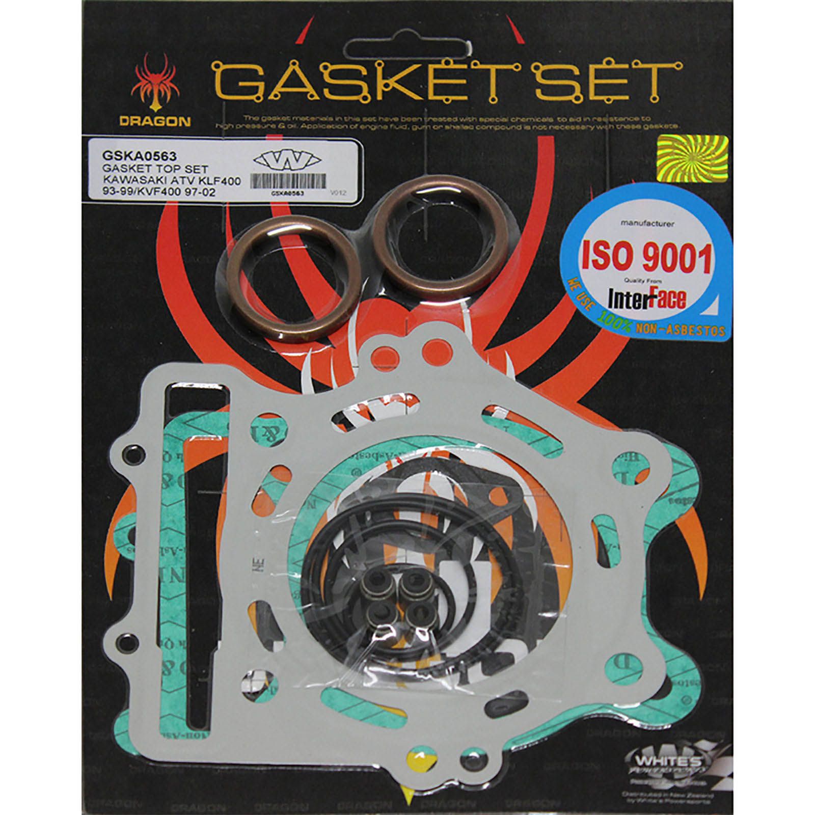 WHITES Engine Top End Gasket Set For Kawasaki KLF400 93-99/ KVF400 1997-2002