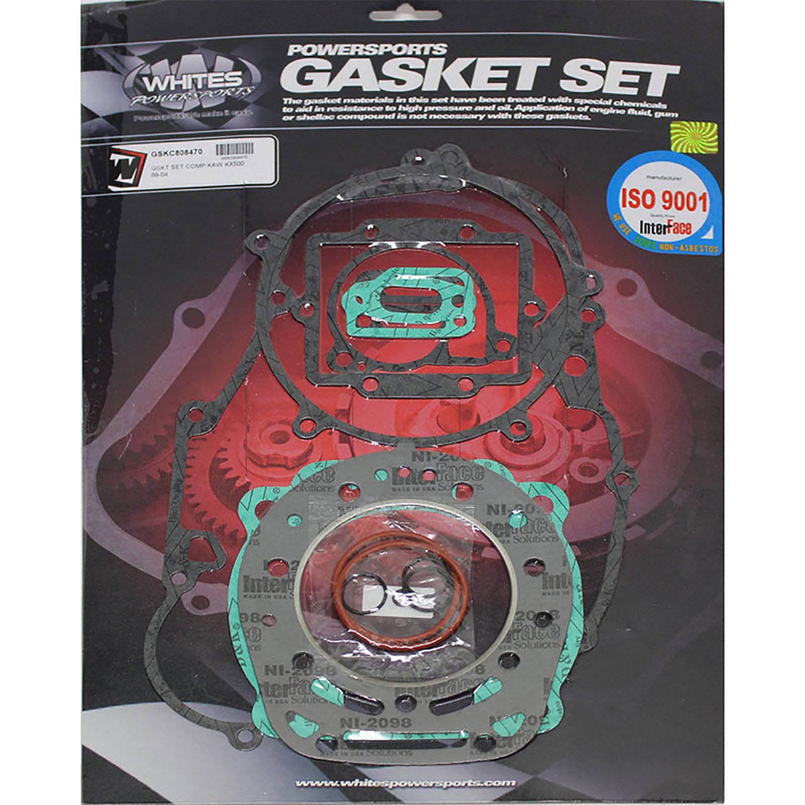 New WHITES Engine Complete Gasket Set For Kawasaki KX500 1989-2004 #GSKC808470