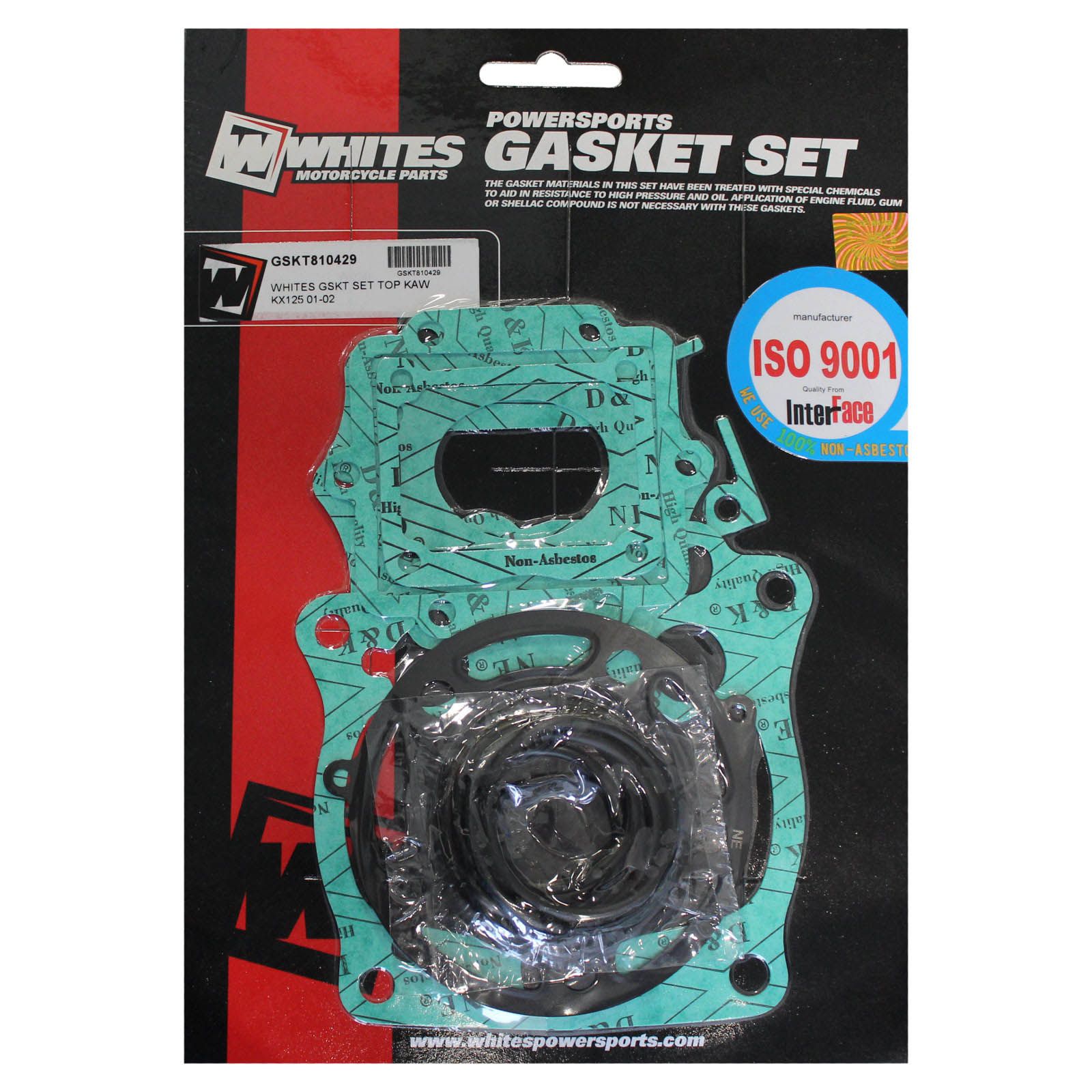 New WHITES Engine Top End Gasket Set For Kawasaki KX125 2001-2002 #GSKT810429