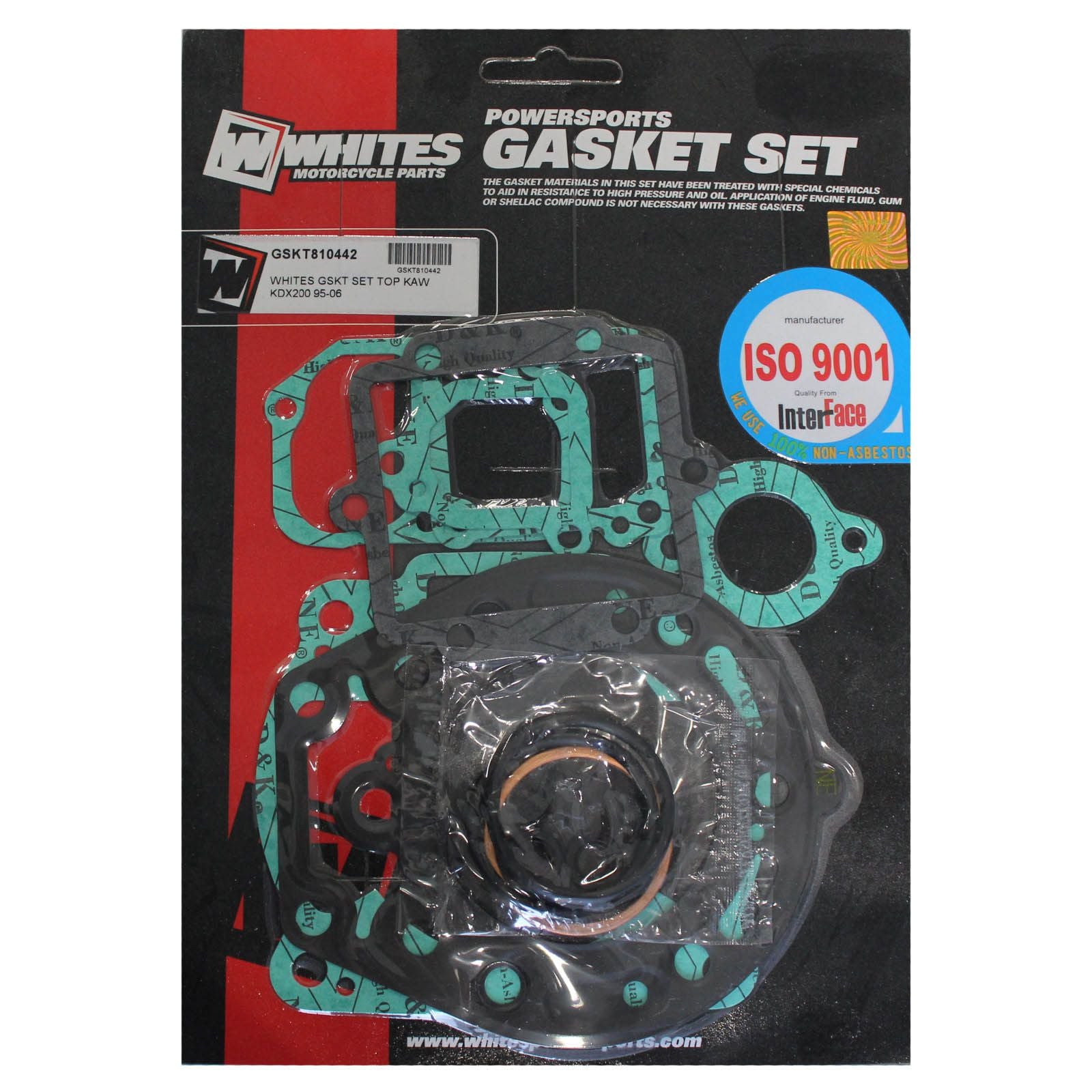 New WHITES Engine Top End Gasket Set For Kawasaki KDX200 1995-2006 #GSKT810442