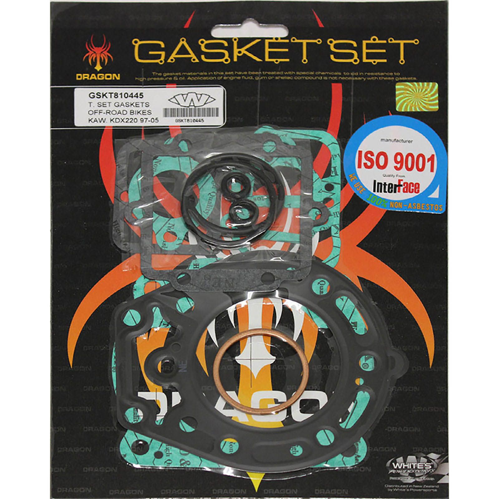 New WHITES Engine Top End Gasket Set For Kawasaki KDX220 1997-2005 #GSKT810445