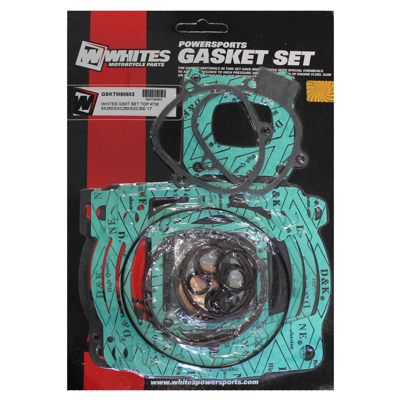 New WHITES Engine Top End Gasket Set For KTM SX250/EXC250/EXC300 '2017-2022