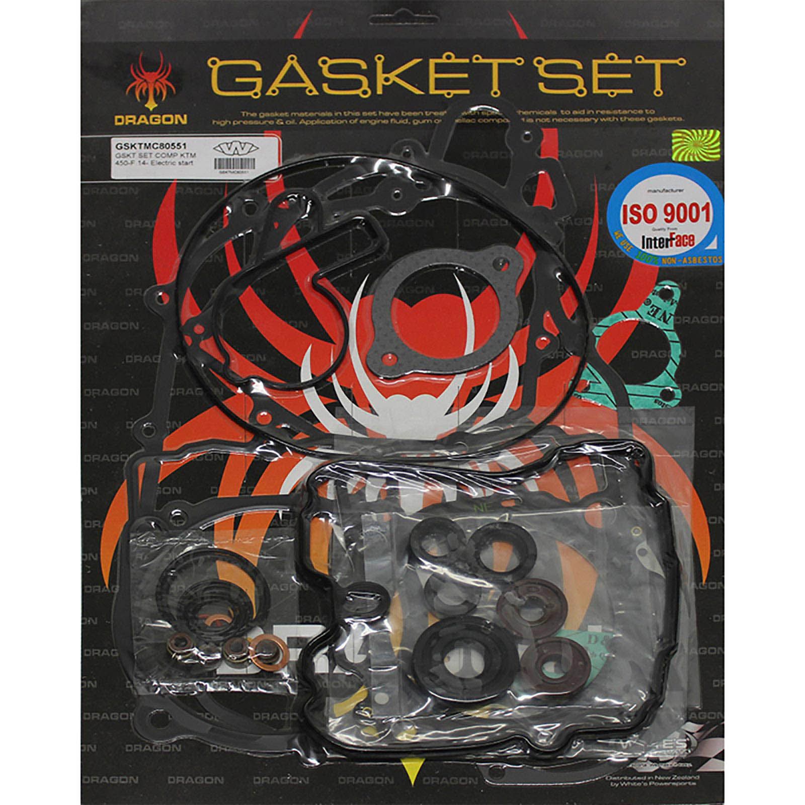 WHITES Engine Complete Gasket Set For KTM 450-F 14- Electric start #GSKTMC80551