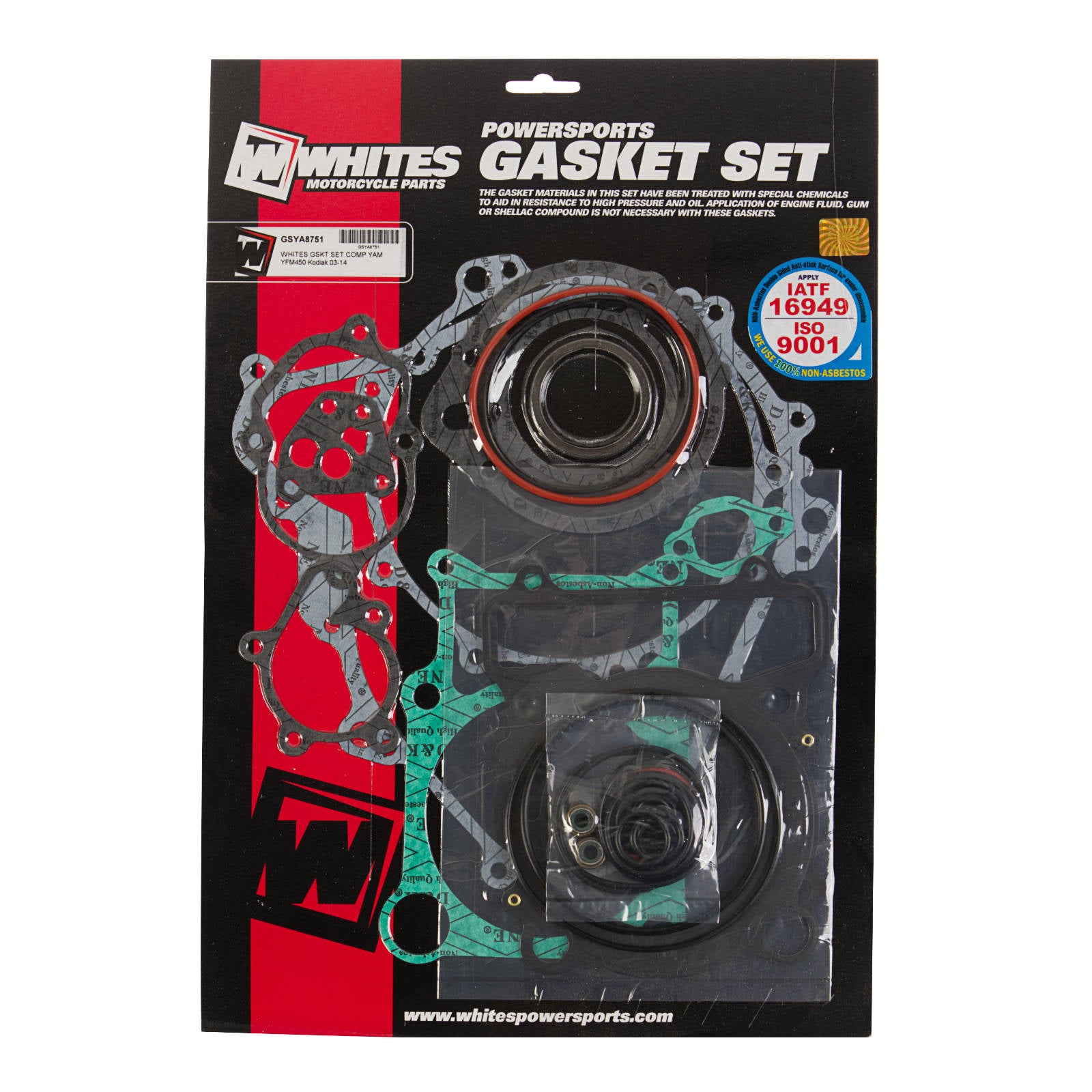New WHITES Complete Gasket Set For Yamaha YFM450 Kodiak 2003-2014 #GSYA8751 | Australian Moto Spares