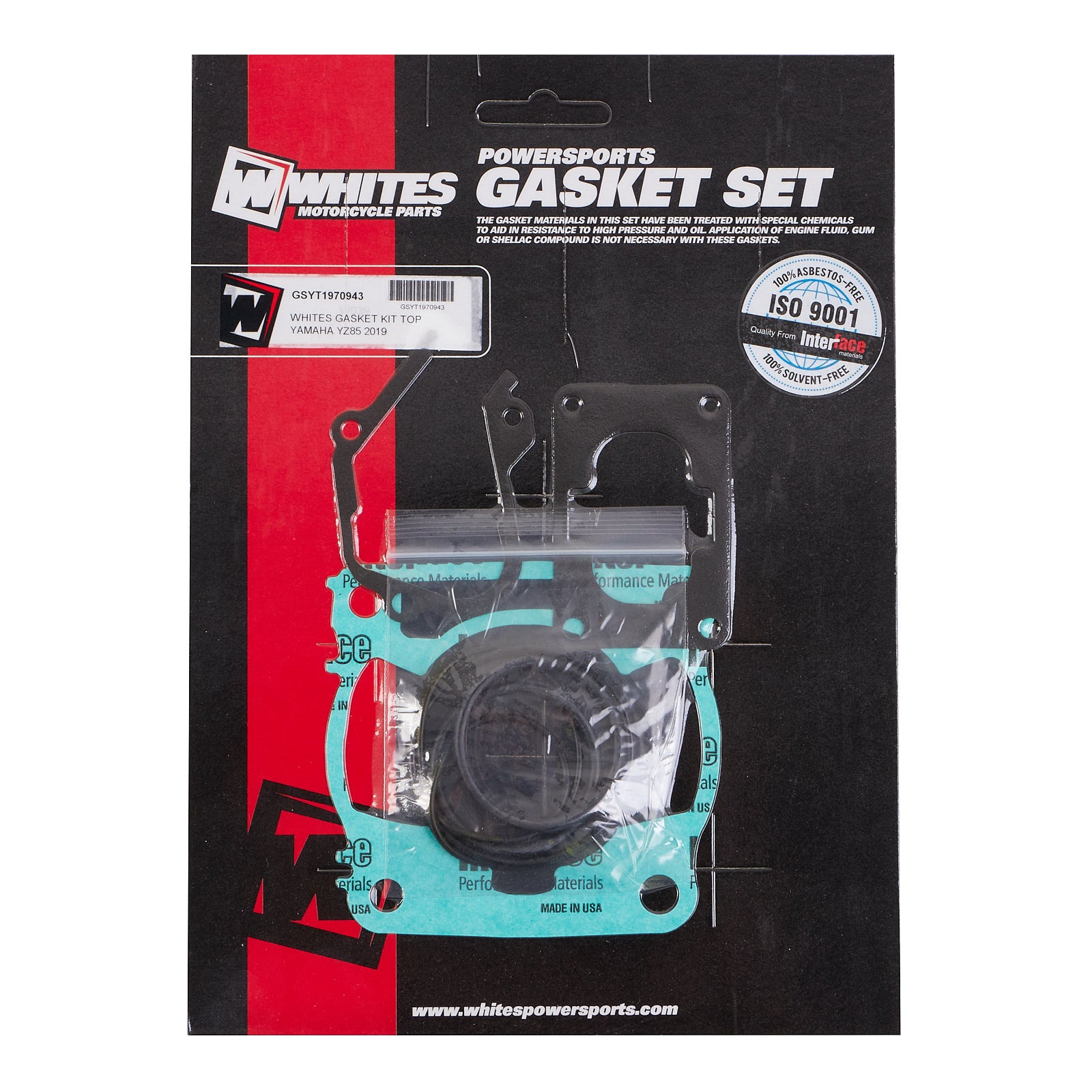 New WHITES Engine Top End Gasket Kit For Yamaha YZ85 2019 #GSYT1970943 | Australian Moto Spares