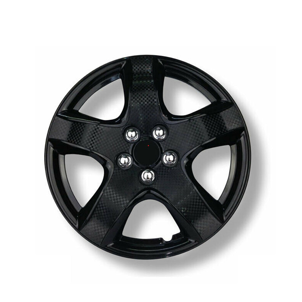 GEAR-X Ice Black Carbon Fibre GRAYIA Wheel Cover 14'' Set of 4 GXP998IB/CBN-14