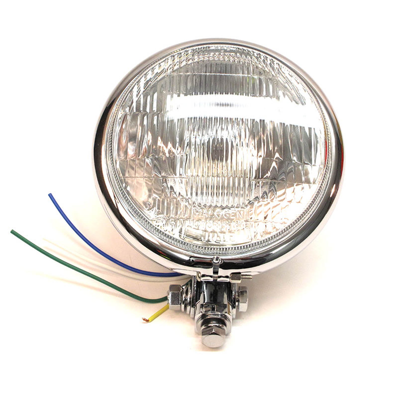 New WHITES Headlight Bates 5 3/4 BTM MNT H4 60/55W #HDHLBATES | Australian Moto Spares