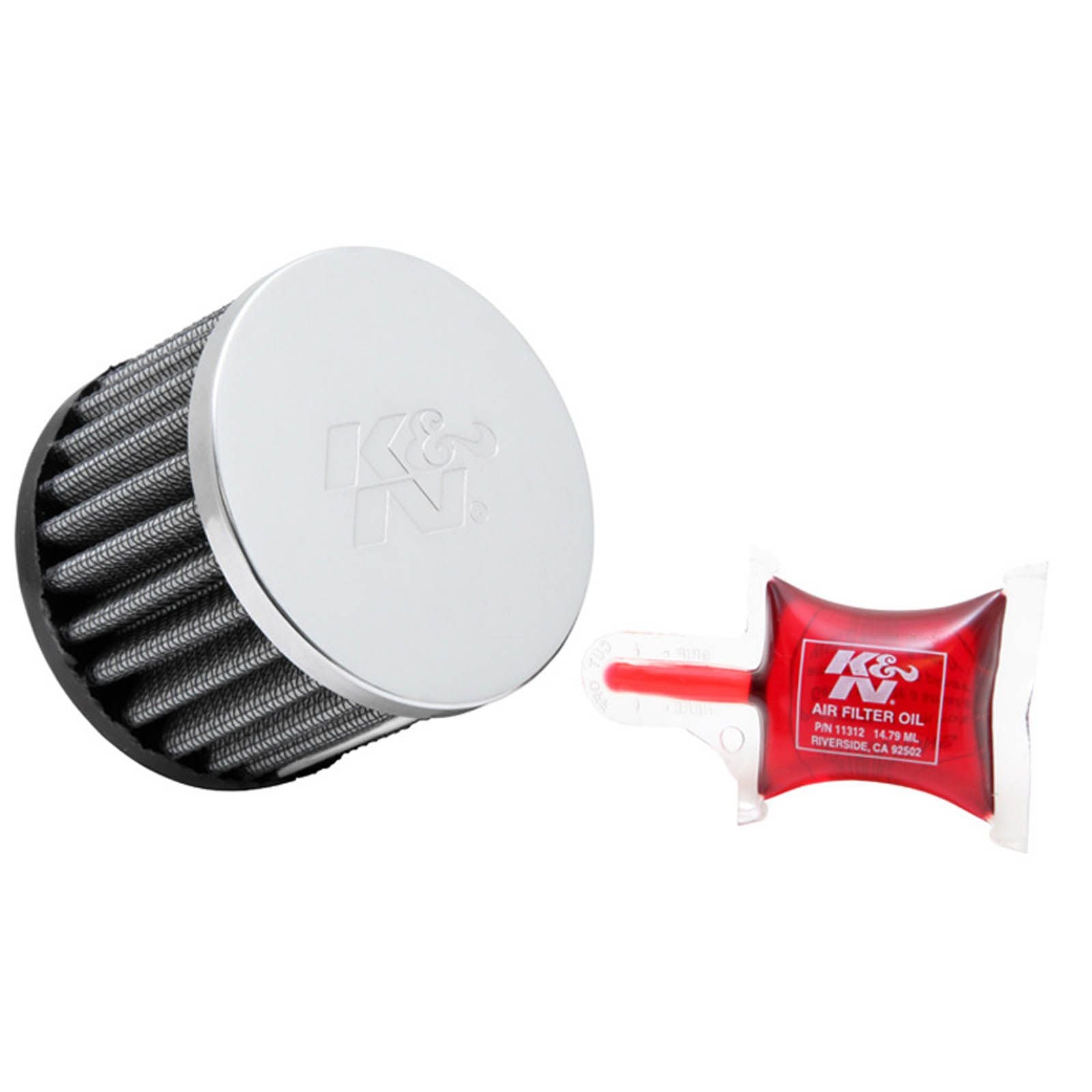 New K&N Uni Chrome Air Filter #KNRC0880