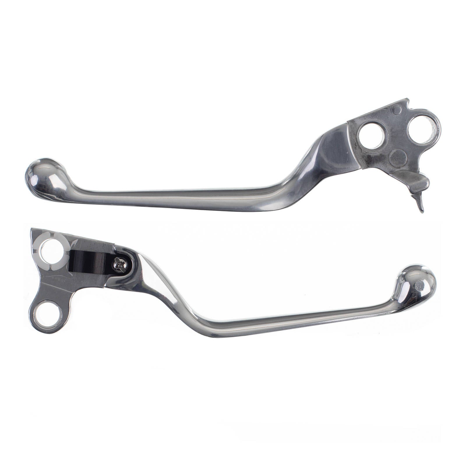 New WHITES Braje Lever Set Pair HD - Chrome 1996- Wide Blade #LAHDPR096C | Australian Moto Spares