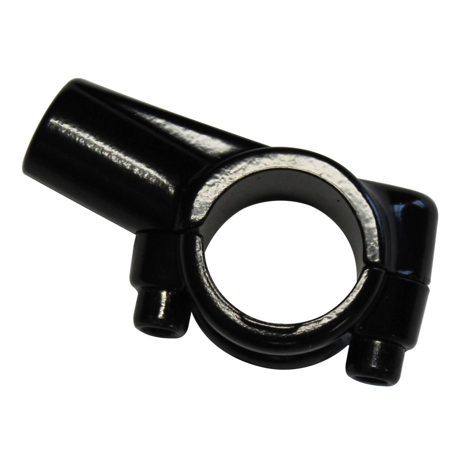 WHITES Clutch Lever Bracket 2Pce Mirror Mount Only - Black For 10mm mirrors